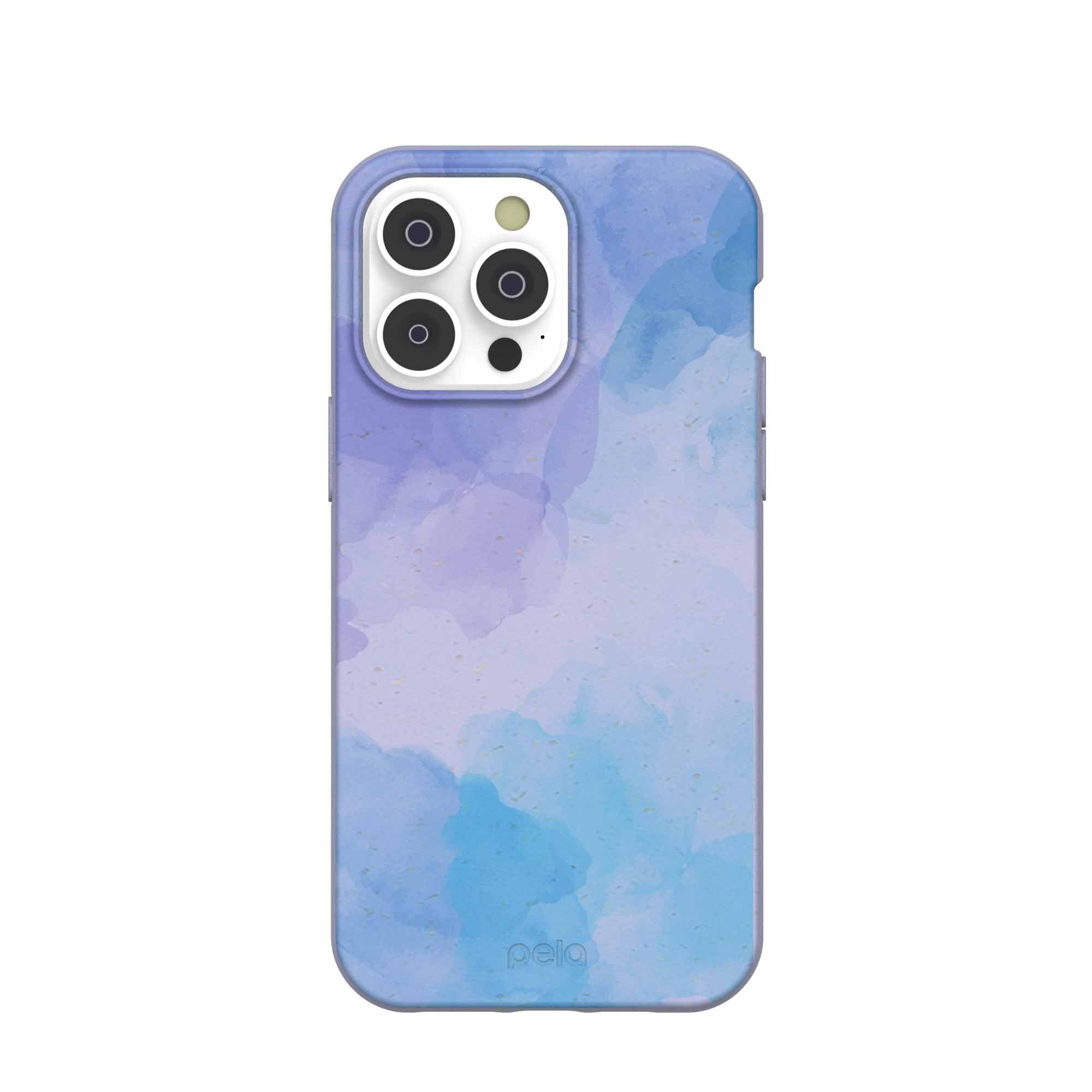 Lavender Blue Reflections iPhone 14 Pro Max Case Refurbished - Pela Case refurbished available on Cerqular