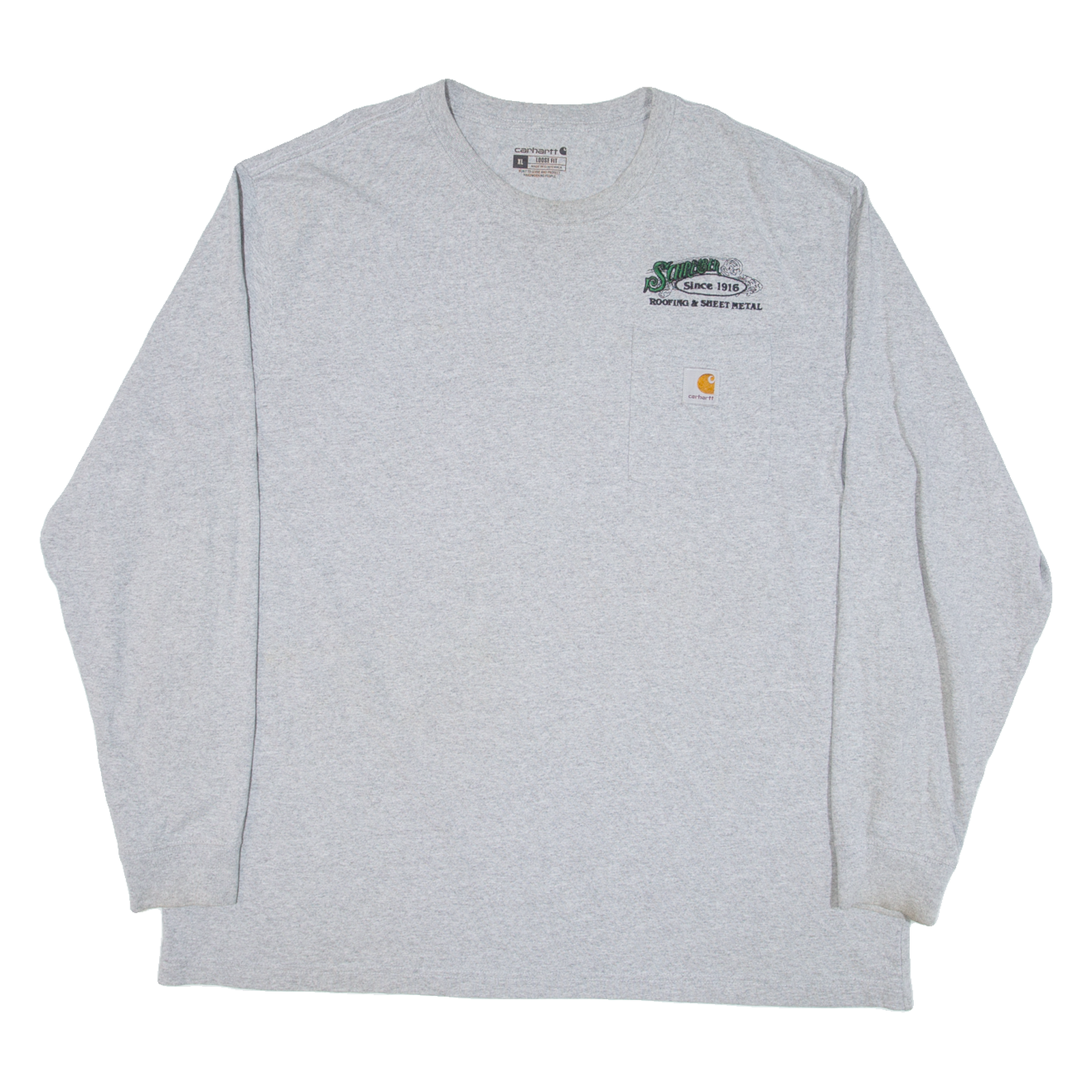 CARHARTT Loose Fit Mens T-Shirt Grey Long Sleeve XL Refurbished - N/A refurbished available on Cerqular