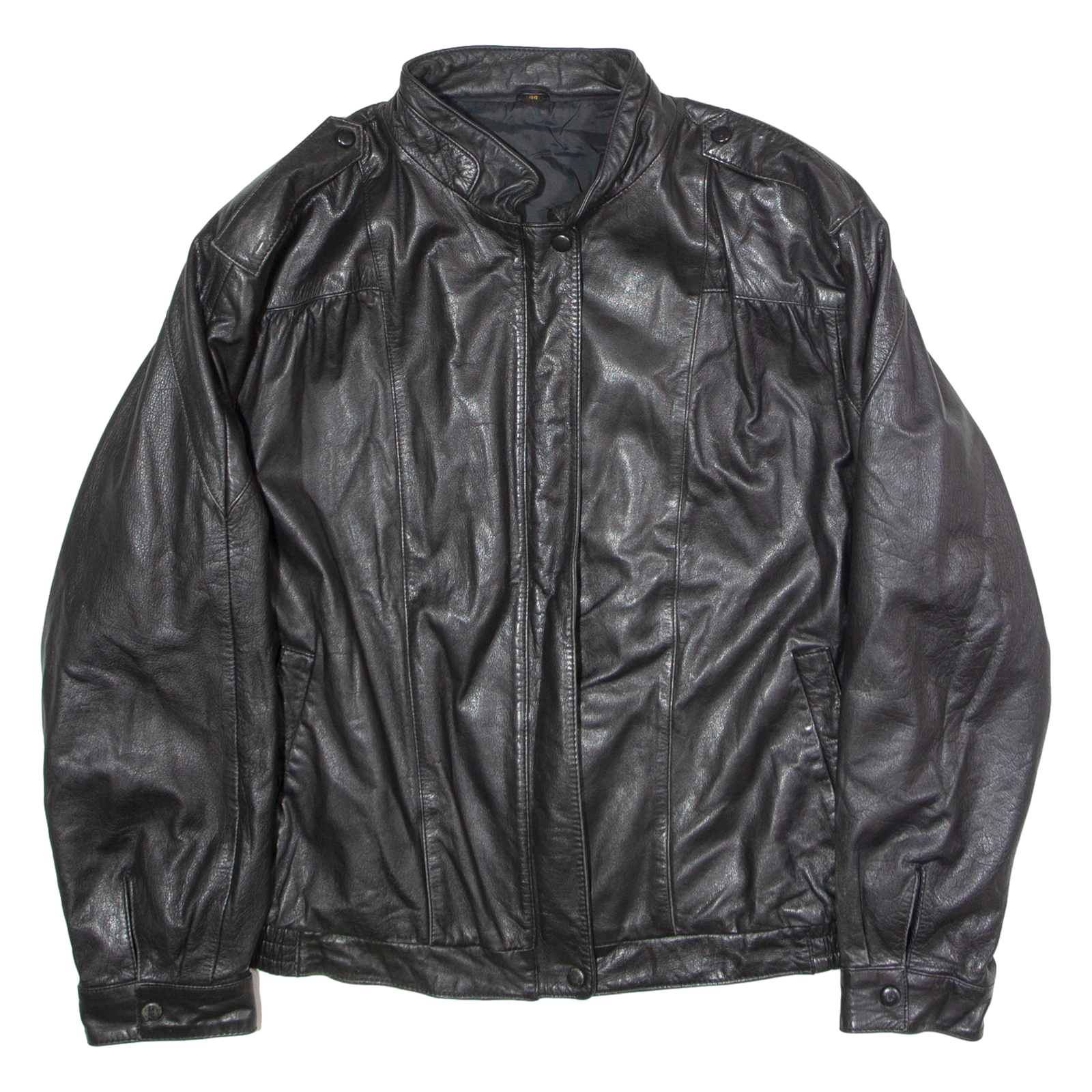 Womens Biker Jacket Black Leather 90s UK 16 Refurbished - N/A refurbished available on Cerqular