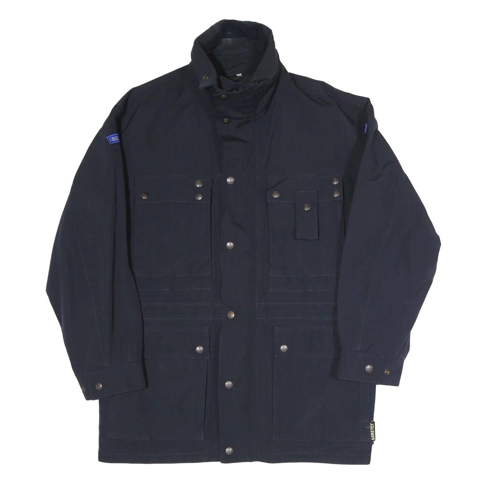 Mens Navy Jacket M Polyester Blend Plain Zip Security Style Securitas Logo Refurbished - N/A refurbished available on Cerqular