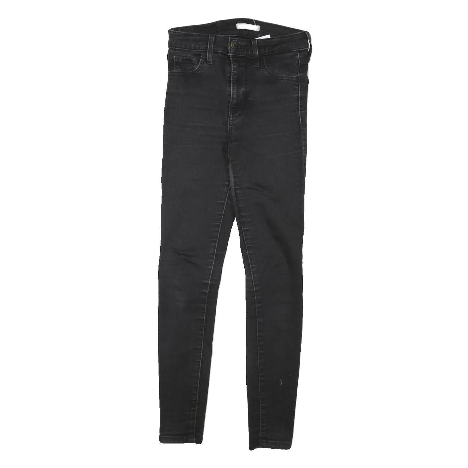 LEVI'S 720 Womens Jeans Black Slim Skinny Denim Medium W24 L26 Skinny Fit Zip Refurbished - N/A refurbished available on Cerqular