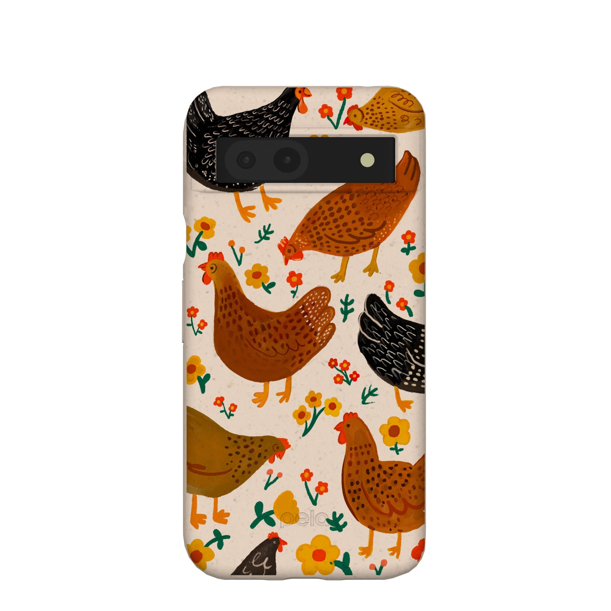 Seashell Chicken Garden Google Pixel 8a Case Refurbished - Pela Case refurbished available on Cerqular