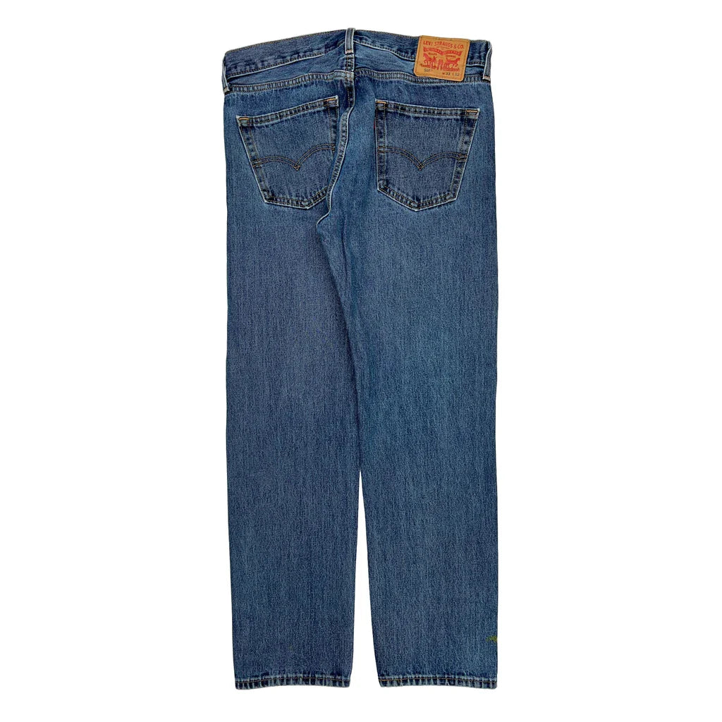 Levis Jeans - 34W 29L Blue Cotton Refurbished - Thrifted (note: this is a term often used to describe second- refurbished available on Cerqular