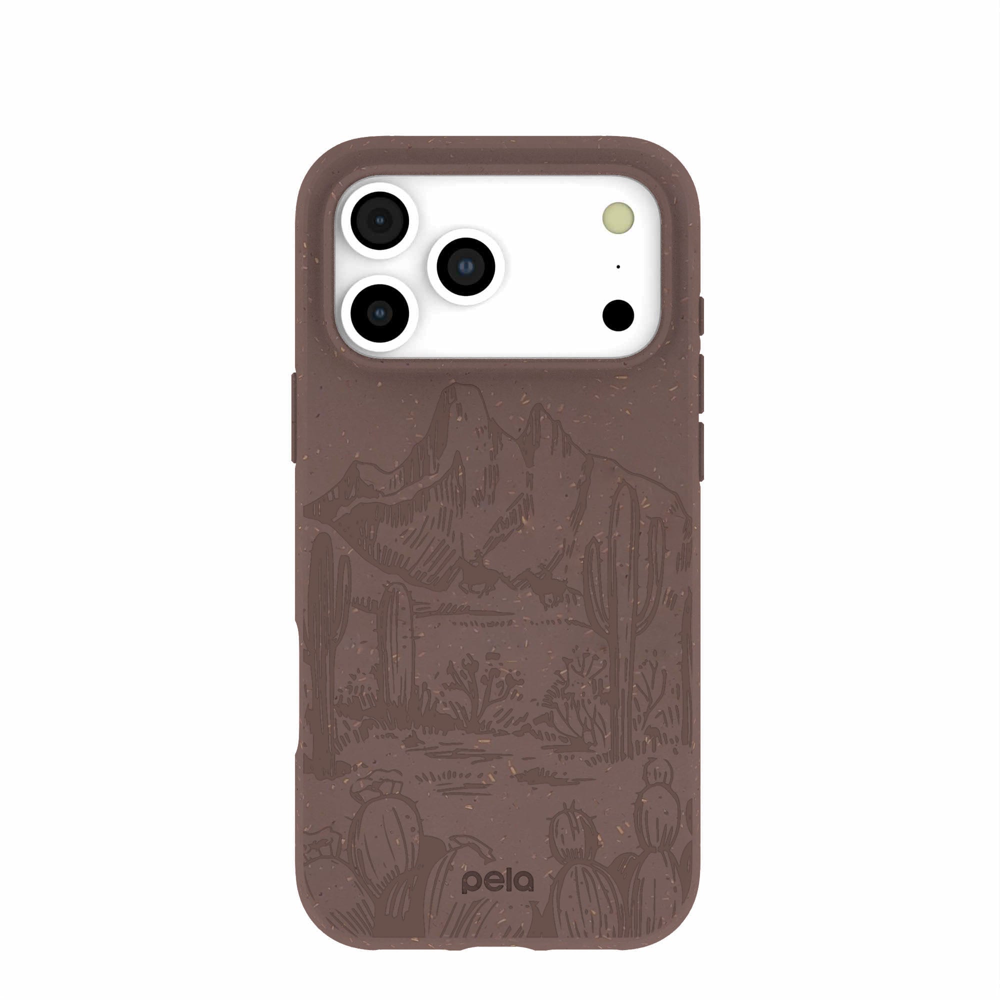 Chocolate Brown Desert Run iPhone 17 Pro Max Case | MagSafe Compatibility: Without MagSafe Refurbished - Pela Case refurbished available on Cerqular