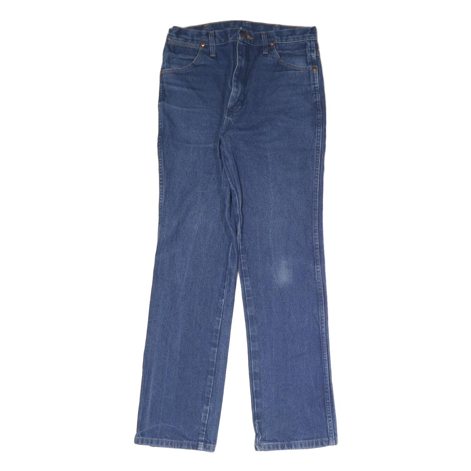 WRANGLER Mens Blue Regular Fit Straight Leg Denim Jeans W28 L30 Classic Zip Refurbished - N/A refurbished available on Cerqular