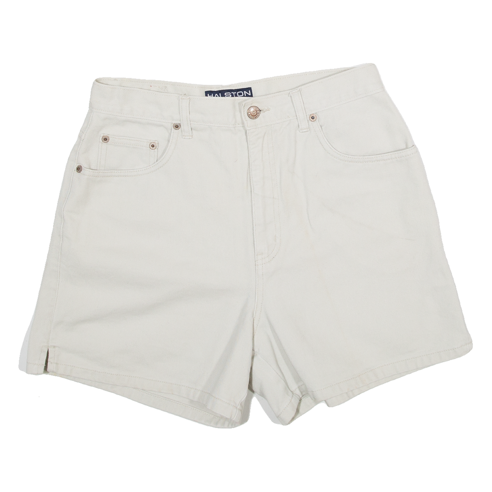 HALSTON Womens Denim Shorts Blue UK 8 W28 Refurbished - N/A refurbished available on Cerqular