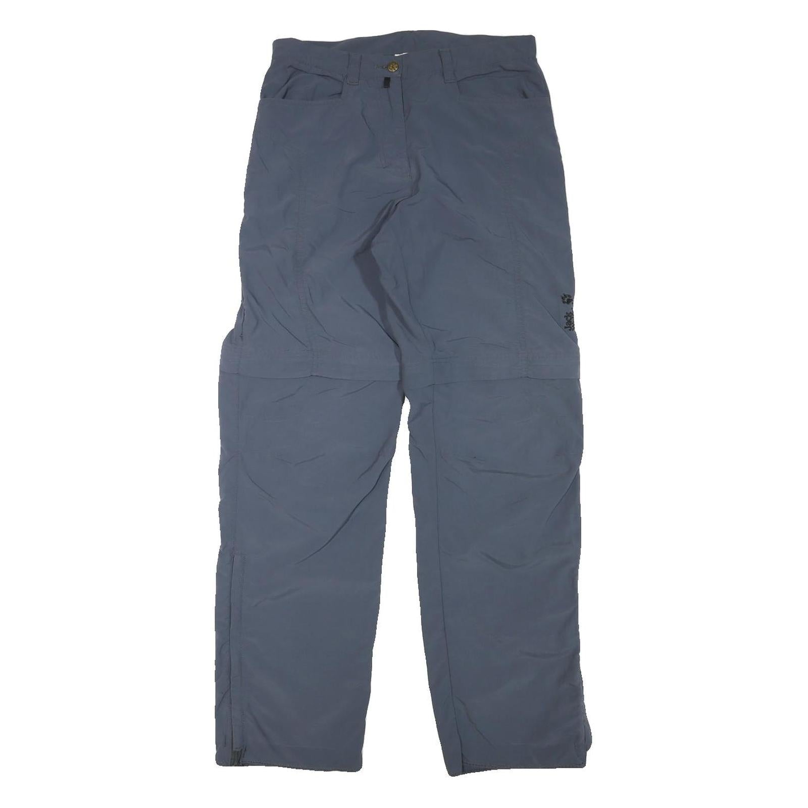 JACK WOLFSKIN Womens Polyester Blend Grey Relaxed Zip Trousers W29 L31 Outdoor Refurbished - N/A refurbished available on Cerqular