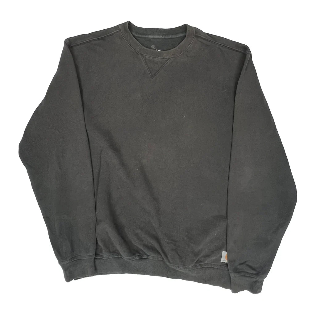 Buy Carhartt Sweatshirt - Large Black Cotton Refurbished - $66.99 Carhartt Sweatshirt - Large Black Cotton Refurbished - Thrifted (note: this is a term often used to describe second- refurbished available on Cerqular