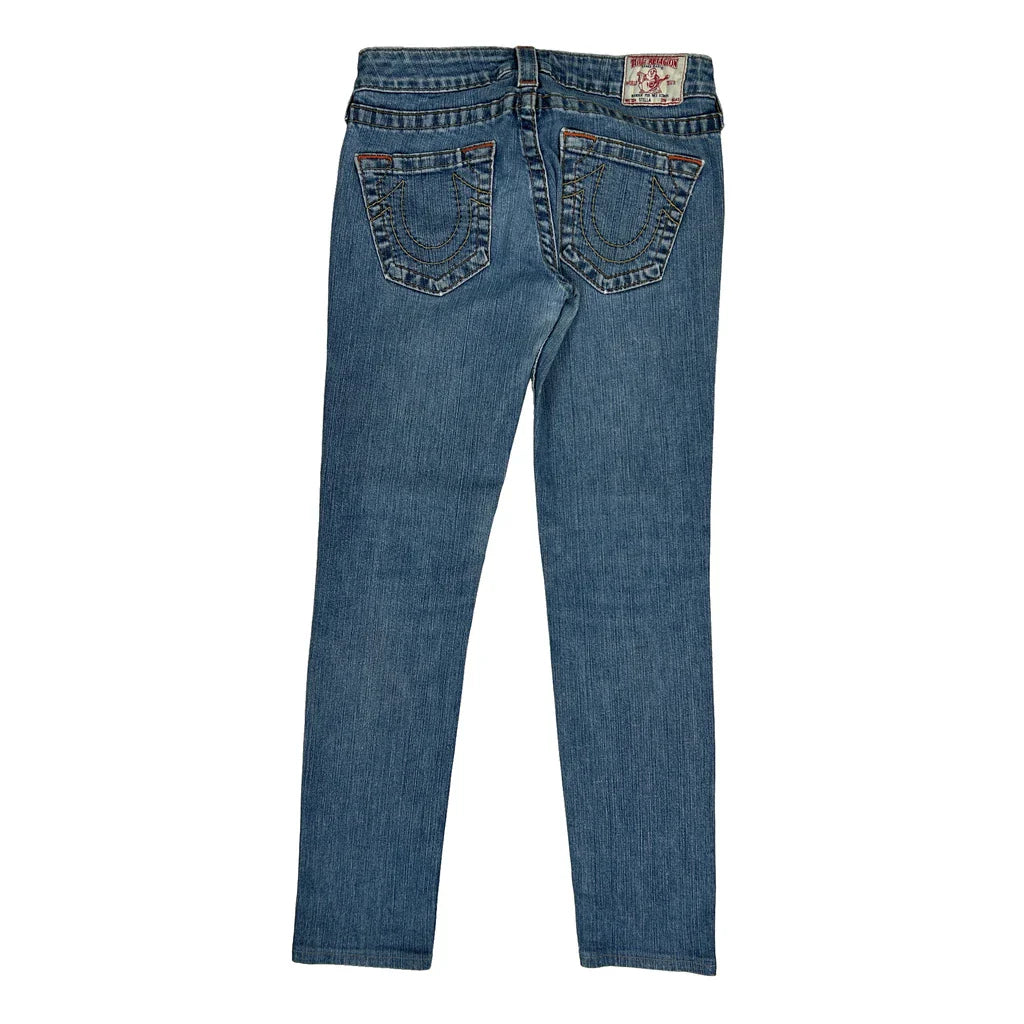 True Religion Skinny Jeans - 28W UK 6 Blue Cotton Refurbished - Thrifted (note: this is a term often used to describe second- refurbished available on Cerqular