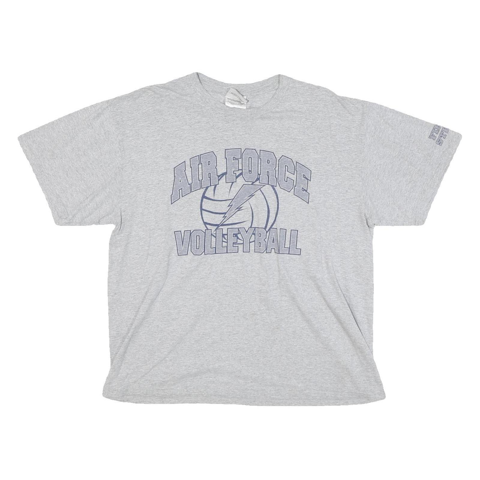 NIKE Mens Grey Air Force Volleyball Graphic T-Shirt L Crew Neck Short Sleeve Refurbished - N/A refurbished available on Cerqular