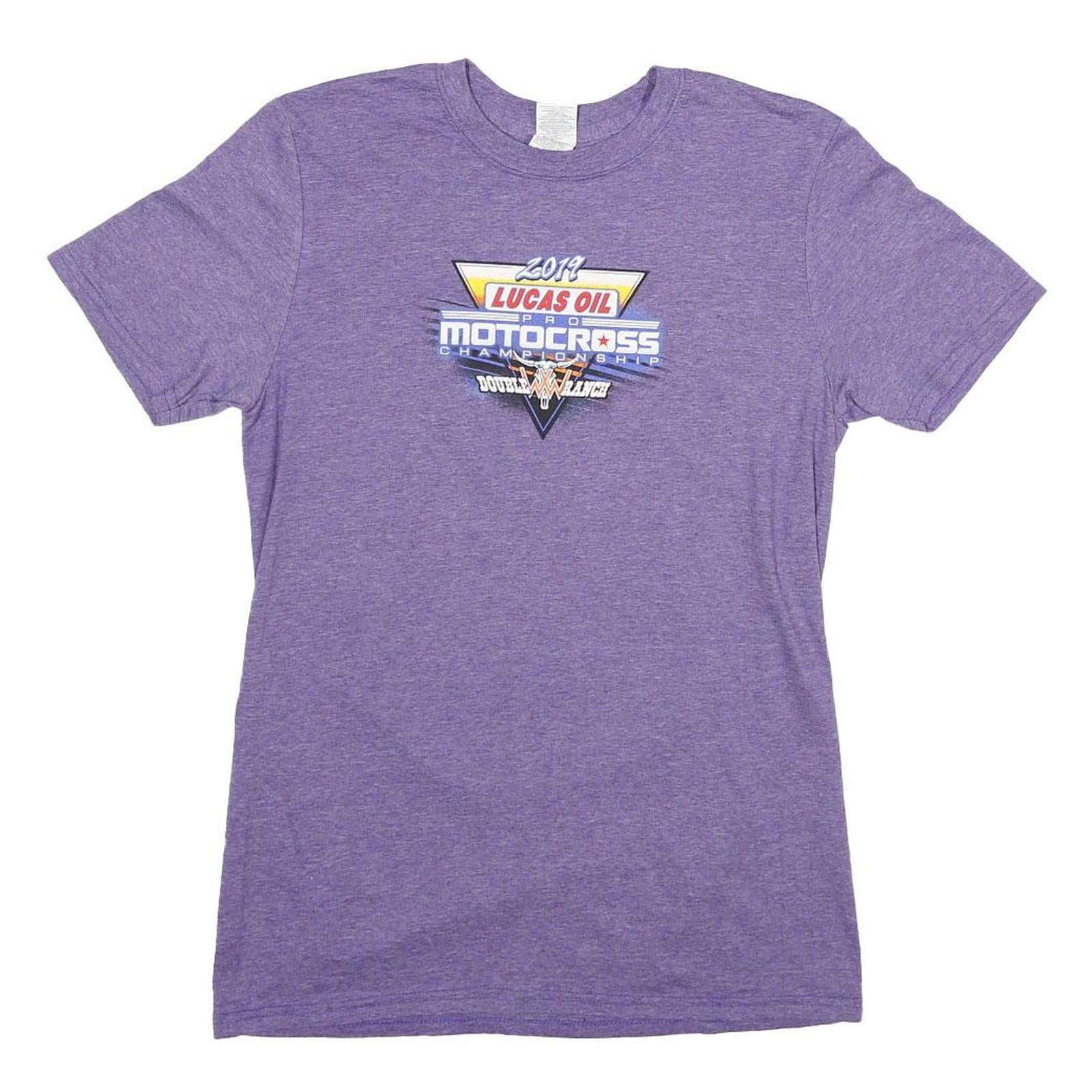 GILDAN Mens Purple 2019 Lucas Oil Pro Motocross Championship Graphic T-Shirt S Refurbished - N/A refurbished available on Cerqular