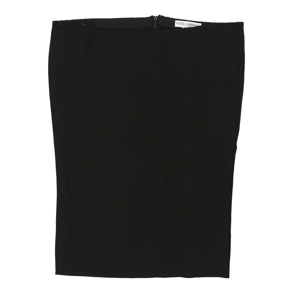 Dolce & Gabbana Midi Skirt - 34W UK 14 Black Viscose Blend | Size: UK 14 Refurbished - N/A (Preloved Designer is not a specific brand, it refurbished available on Cerqular