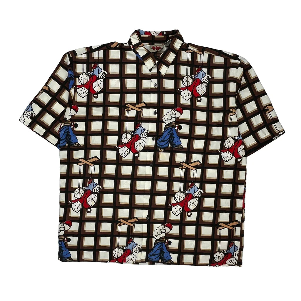 Up Ro'S Graphic Short Sleeve Shirt - 2XL Multicoloured Polyester Refurbished - Thrifted (note: this is a term often used to describe second- refurbished available on Cerqular