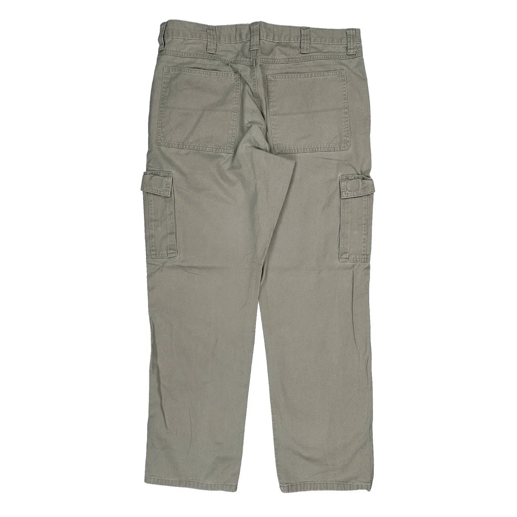 Wrangler Cargo Trousers - 36W 34L Grey Cotton Refurbished - Thrifted (note: this is a term often used to describe second- refurbished available on Cerqular