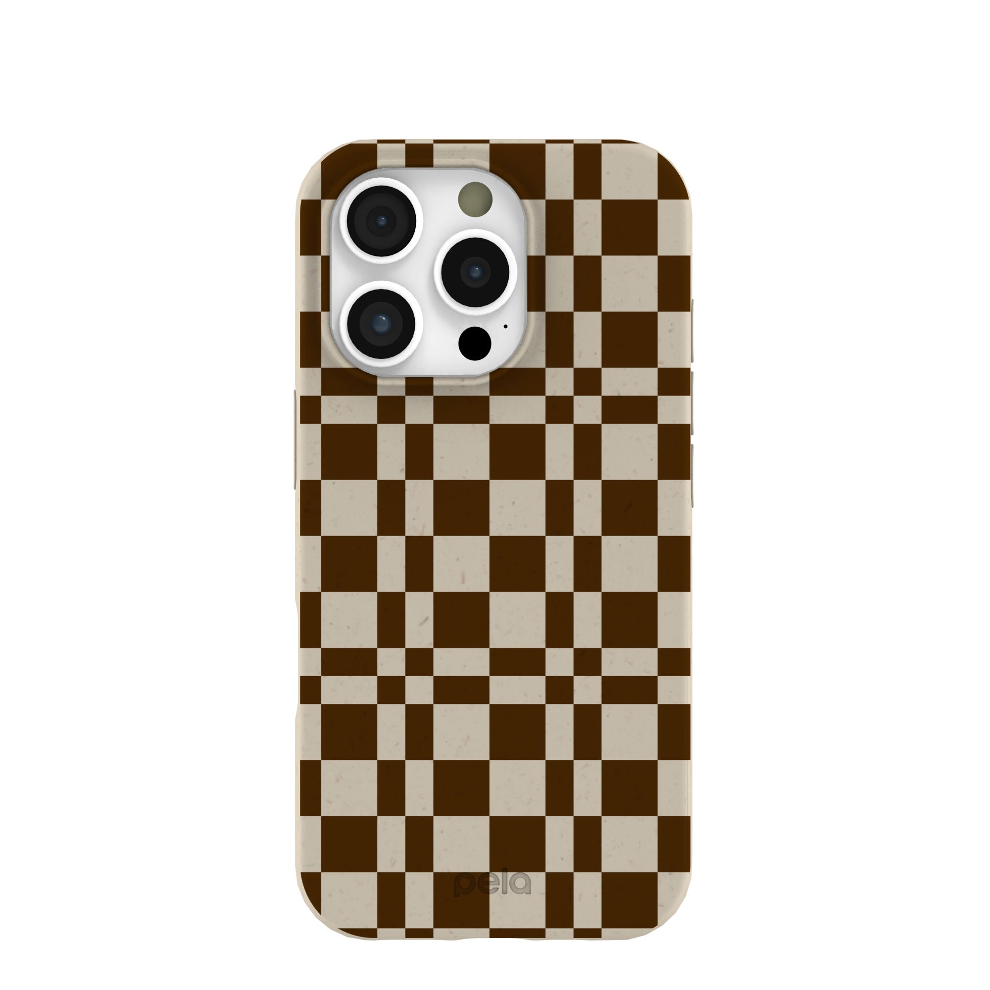 London Fog Chestnut Checkers iPhone 16 Pro Case Refurbished - Pela Case refurbished available on Cerqular