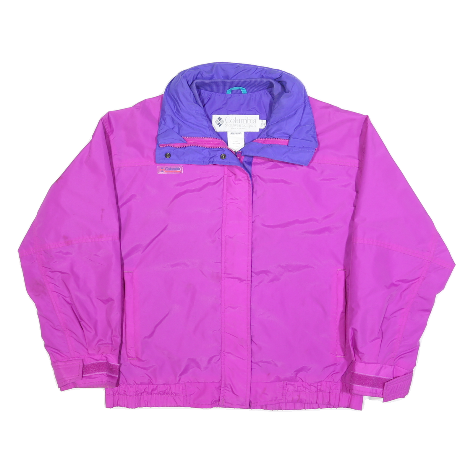 COLUMBIA Mens Purple & Pink Outdoor Jacket M Polyester Plain Zip Casual Refurbished - N/A refurbished available on Cerqular