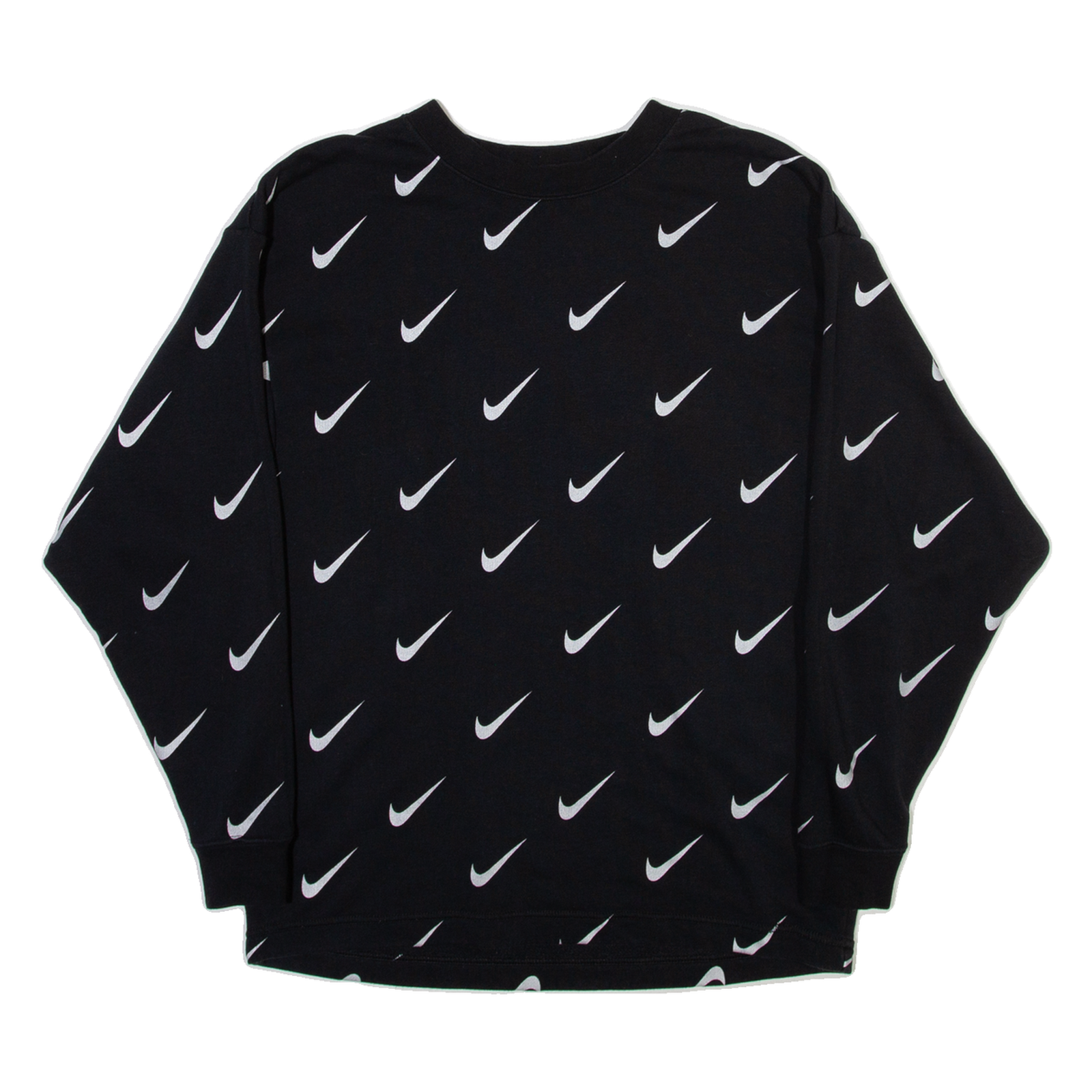NIKE Womens Sweatshirt Black Crew Neck XS Refurbished - N/A refurbished available on Cerqular