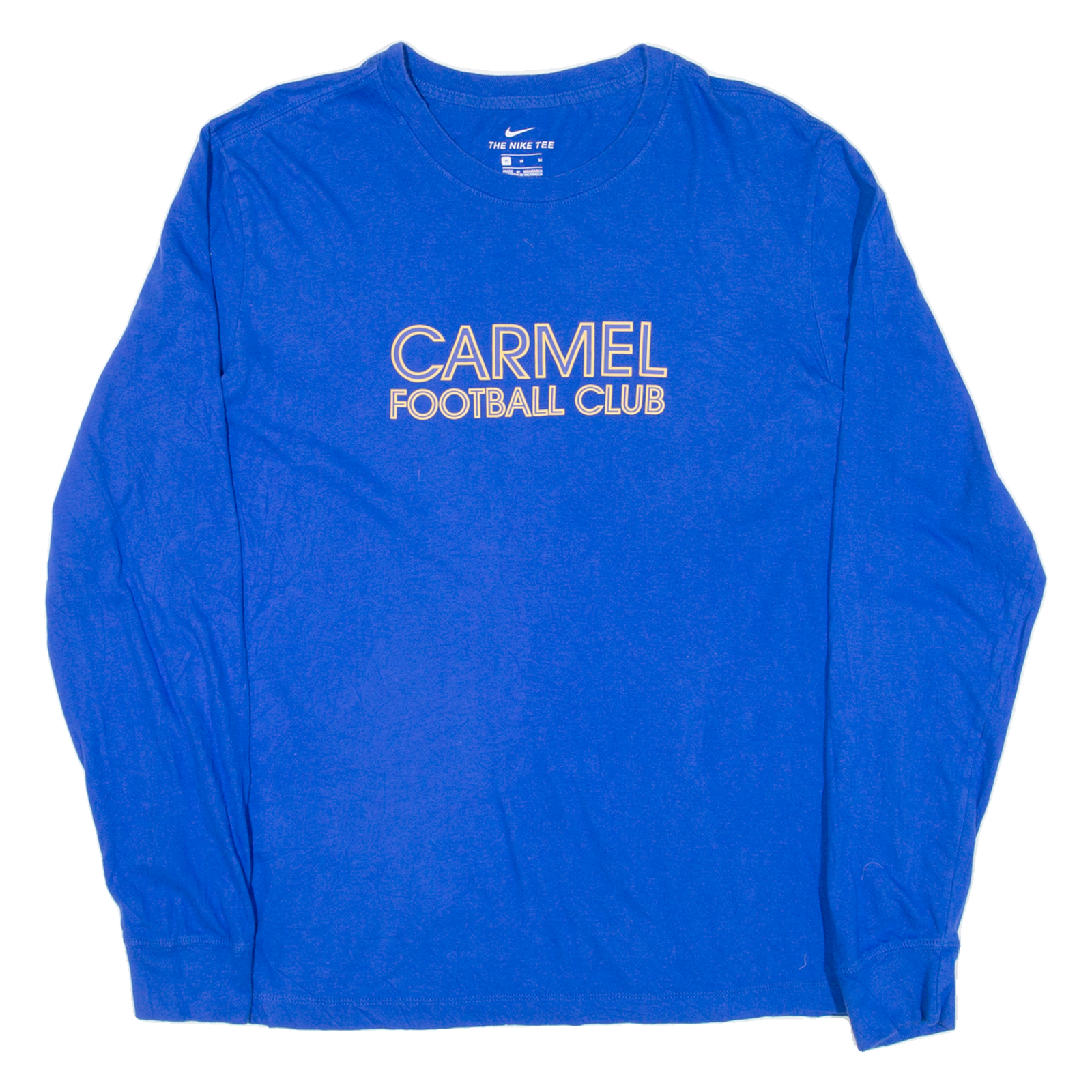NIKE Carmel Football Club Mens T-Shirt Blue Long Sleeve USA M Refurbished - N/A refurbished available on Cerqular