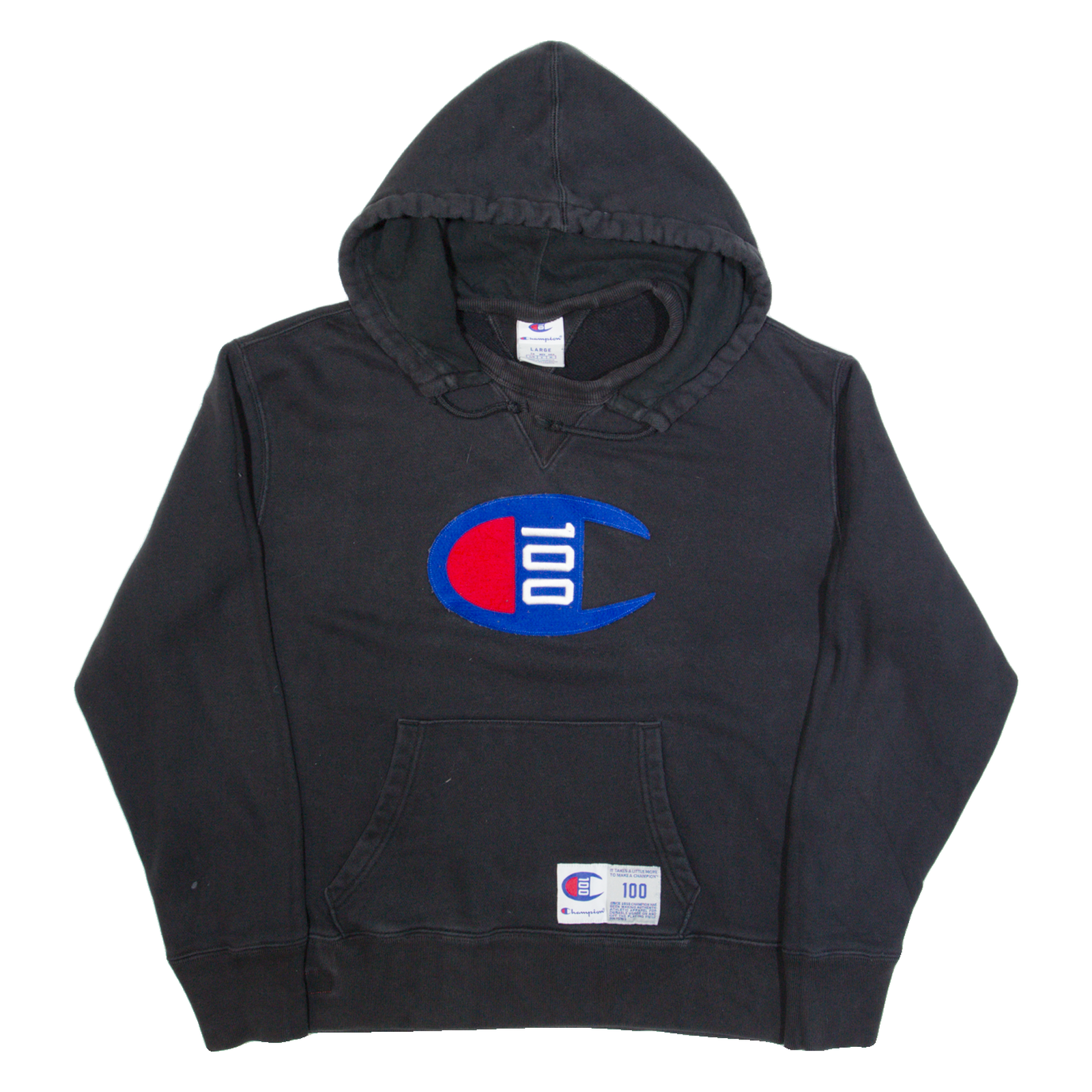 CHAMPION Womens Black Hoodie L Refurbished - N/A refurbished available on Cerqular