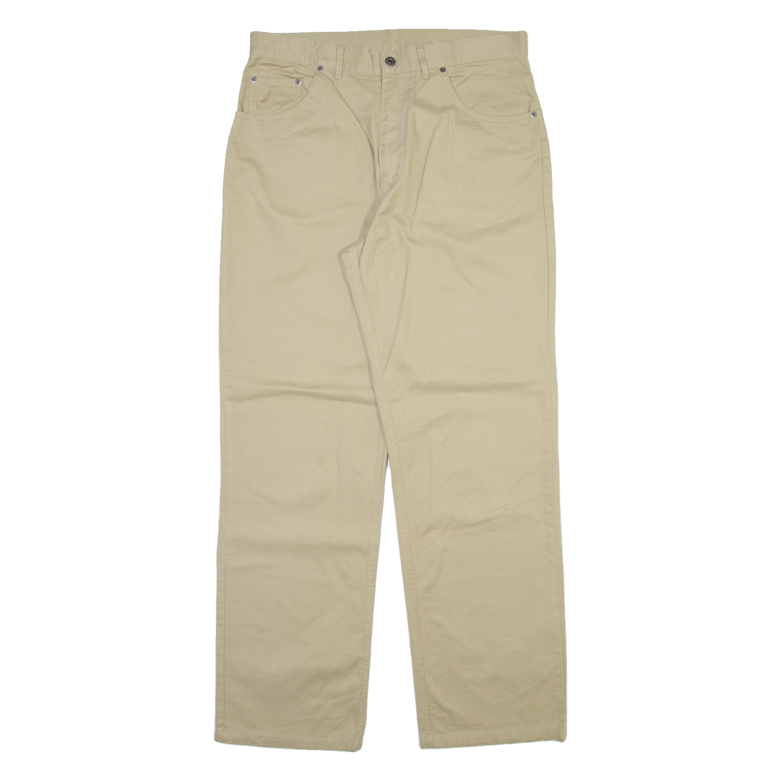 NAUTICA Mens Trousers Beige Regular Straight W34 L32 Refurbished - N/A refurbished available on Cerqular