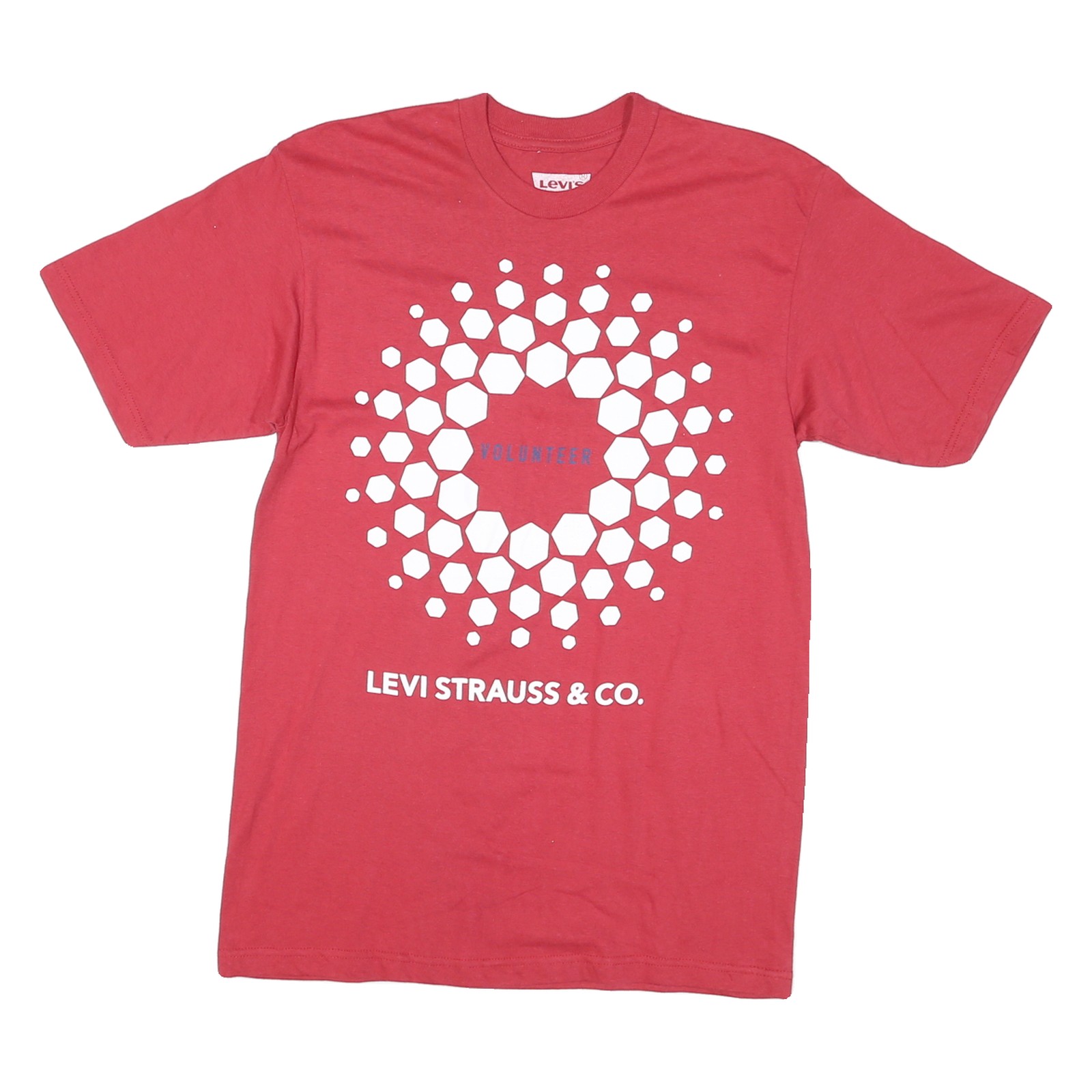 LEVI'S Mens Red Graphic T-Shirt M Short Sleeve Crew Neck Volunteer Design Refurbished - N/A refurbished available on Cerqular