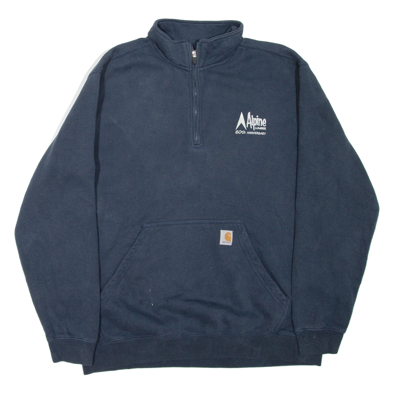 CARHARTT Loose Fit Mens Sweatshirt Blue 1/4 Zip XL Refurbished - N/A refurbished available on Cerqular