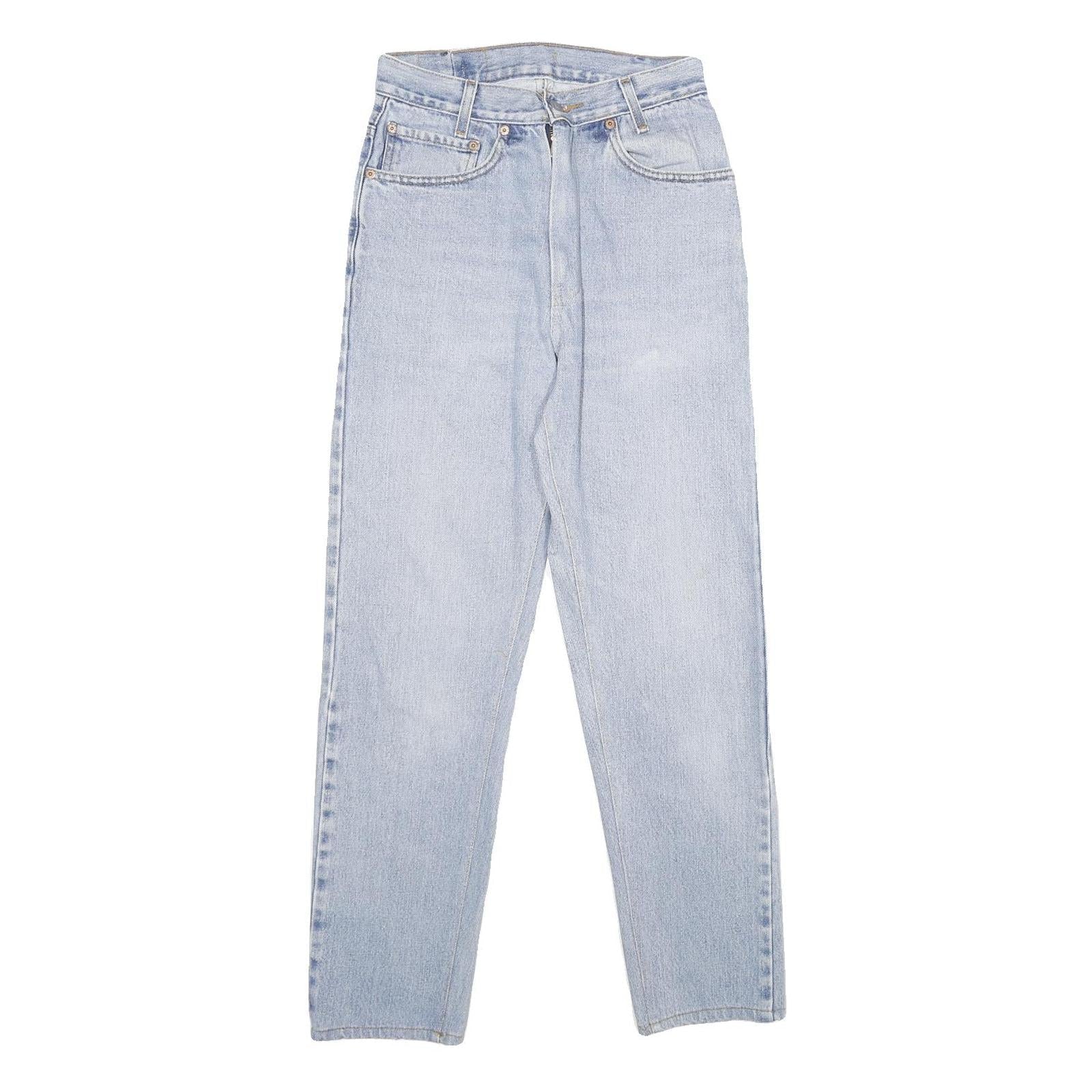 LEVI'S 505 Womens Jeans Blue Regular Straight Denim Light W25 L30 Classic Fit Refurbished - N/A refurbished available on Cerqular