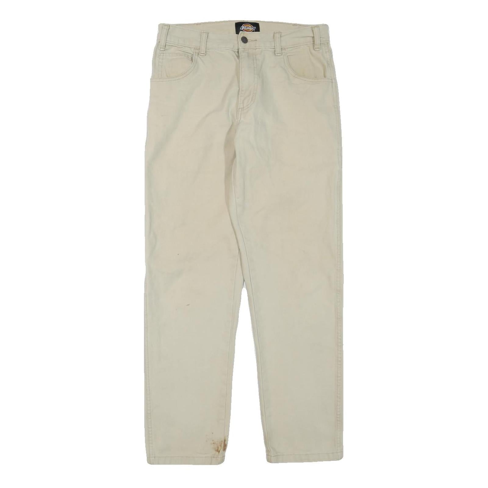 DICKIES Mens Cotton Blend Beige Regular Fit Straight Leg Trousers W30 L30 Refurbished - N/A refurbished available on Cerqular