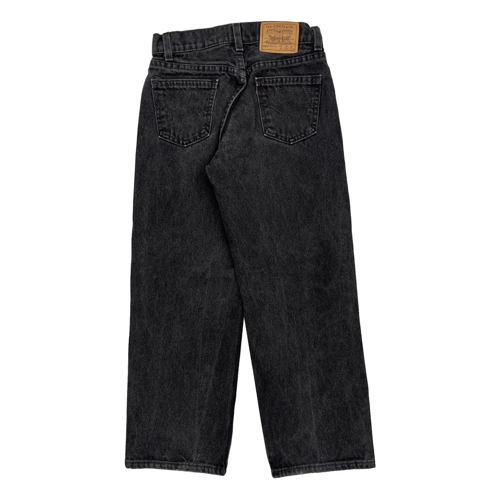 Made In USA Levis 565 Wide Leg Jeans - 25W UK 6 Black Cotton Refurbished - Thrifted (note: this is a term often used to describe second- refurbished available on Cerqular