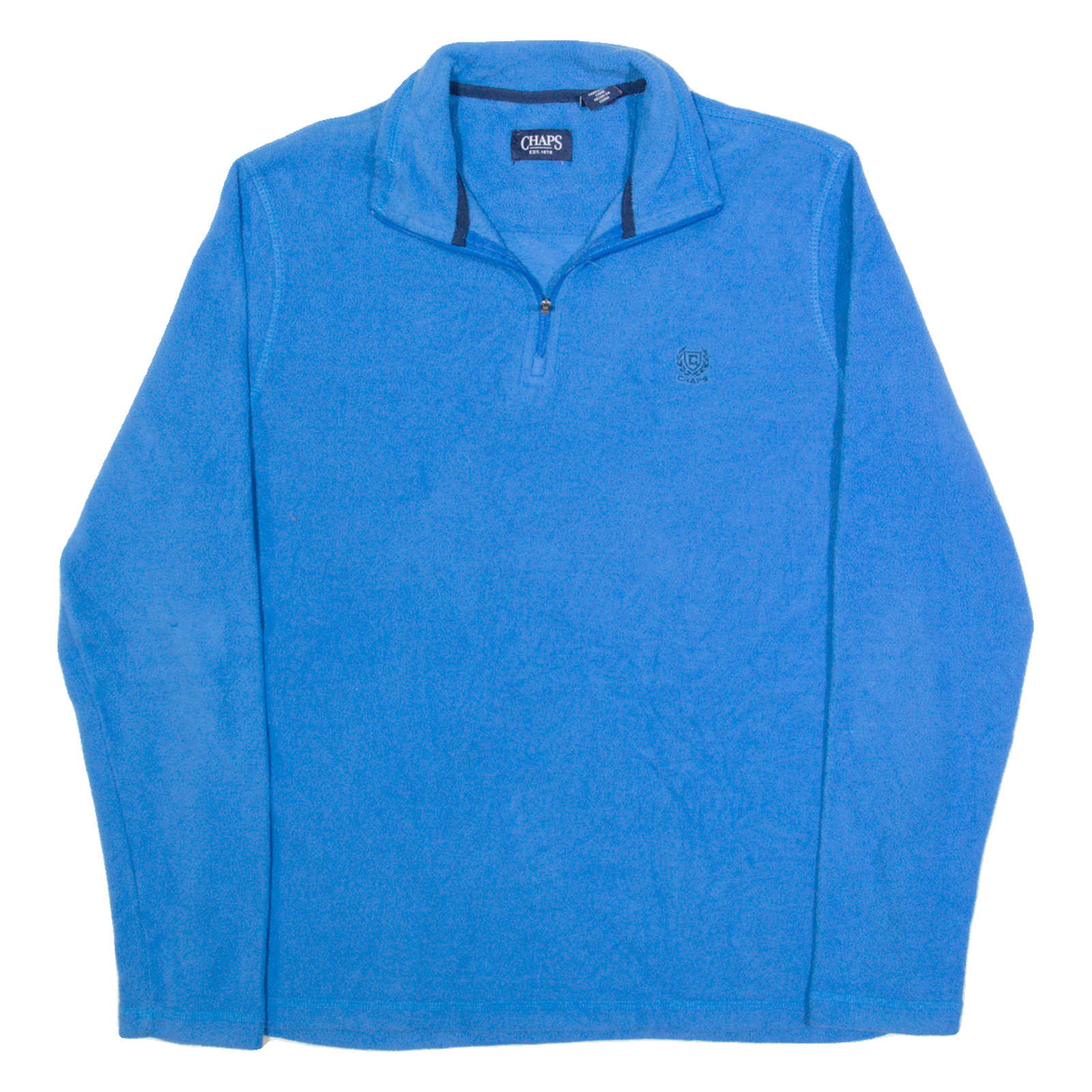 CHAPS Mens Fleece Blue 1/4 Zip M Refurbished - N/A refurbished available on Cerqular