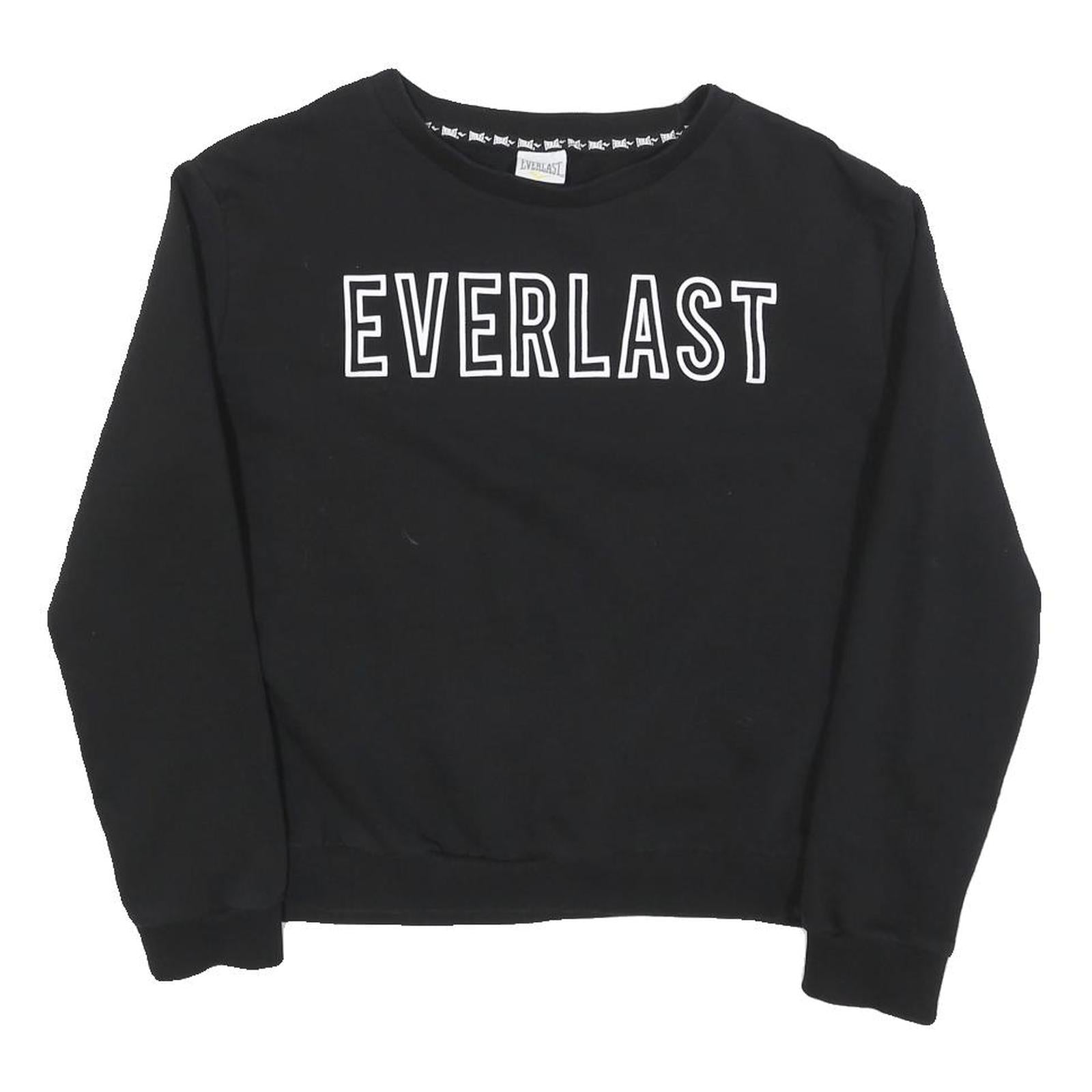 EVERLAST Womens Black Crew Neck M Sweatshirt Cotton Blend Casual Fit Refurbished - N/A refurbished available on Cerqular