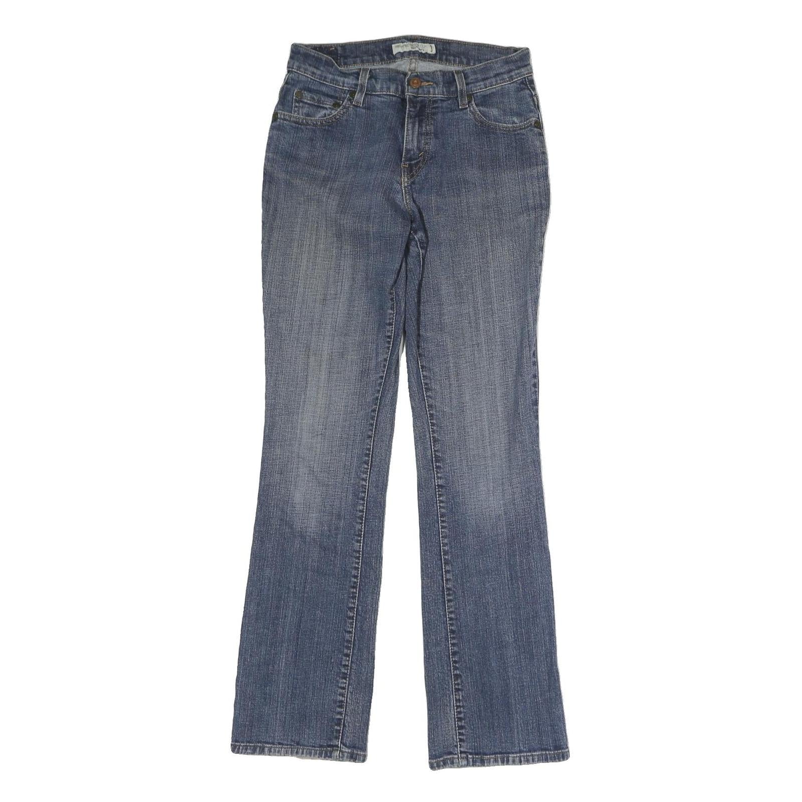 LEVI'S Womens Blue Regular Straight Denim Medium W28 L30 Zip Jeans Refurbished - N/A refurbished available on Cerqular