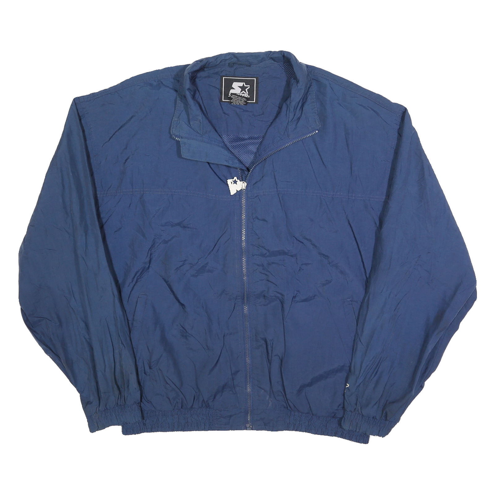STARTER Mens Blue XL Track Jacket Polyester Blend Zip Logo Lightweight Refurbished - N/A refurbished available on Cerqular