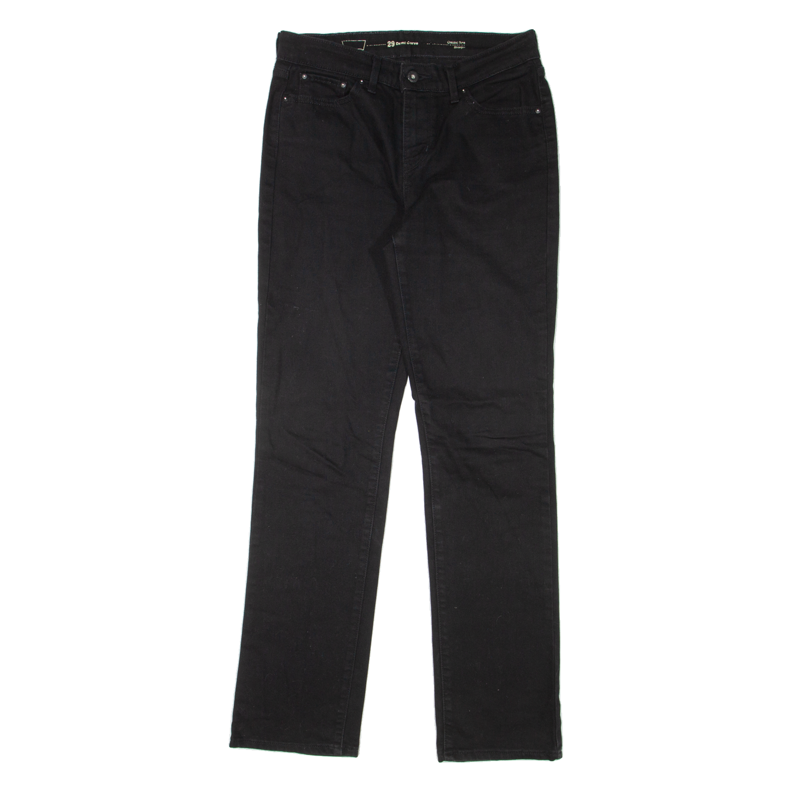LEVI'S Classic Rise Womens Jeans Black Regular Straight Denim W29 L32 Refurbished - N/A refurbished available on Cerqular