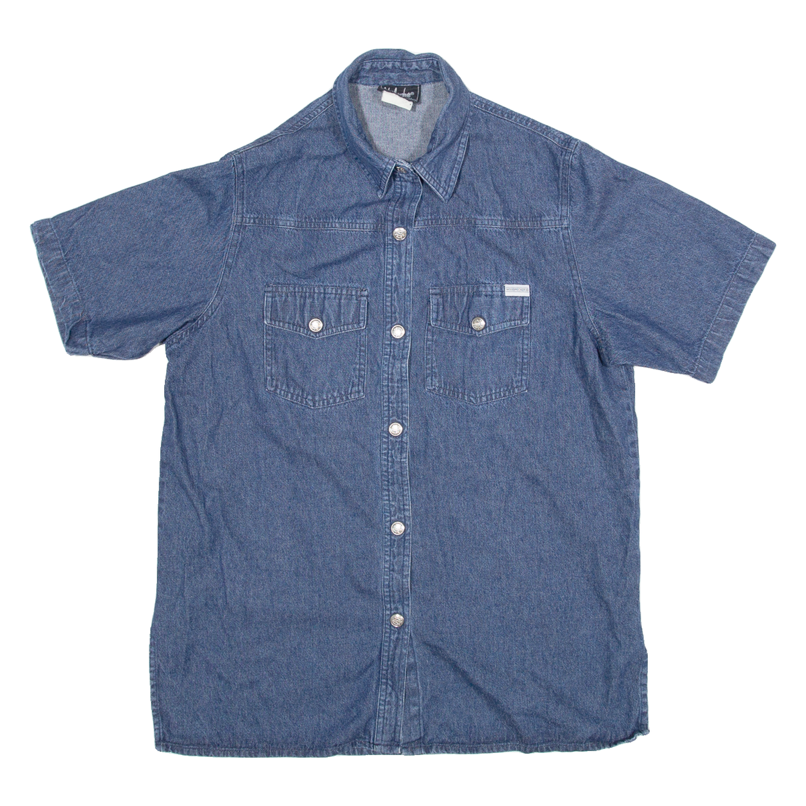 WOODPECKER Womens Denim Shirt Blue M Refurbished - N/A refurbished available on Cerqular