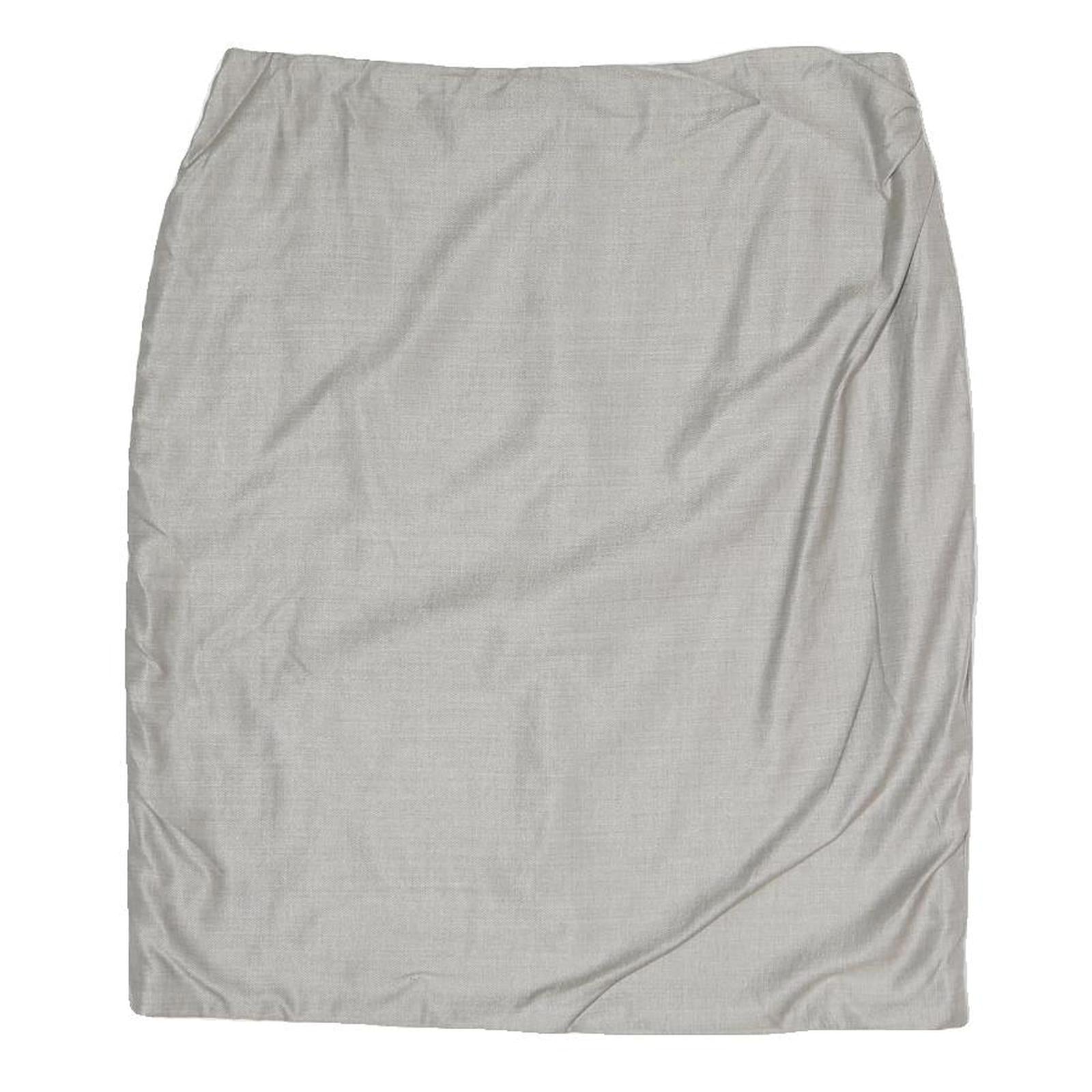 JEAN LOUIS SCHERRER Womens Grey Pencil Knee Length Woven Skirt M Classic Refurbished - N/A refurbished available on Cerqular