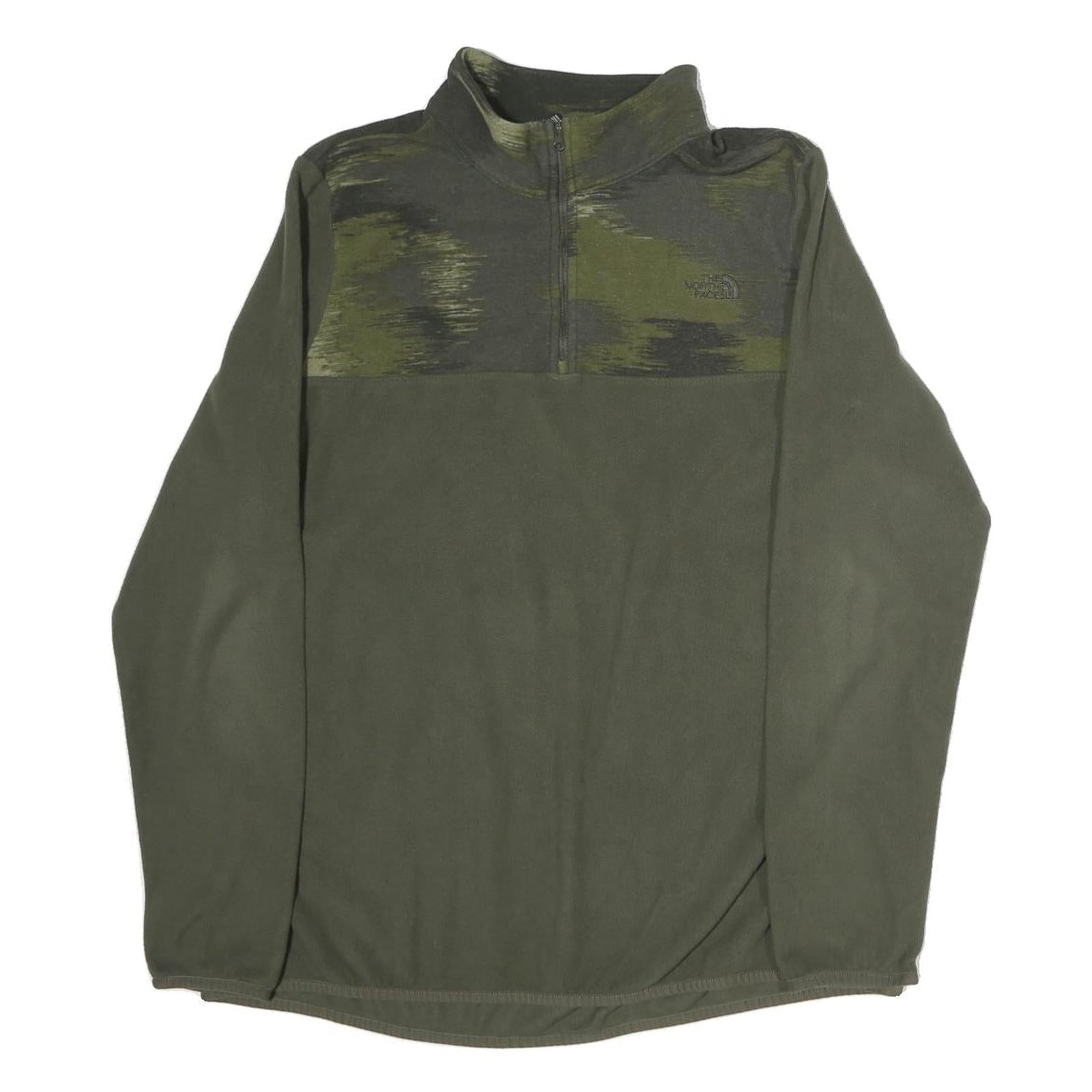 THE NORTH FACE Womens Green & Grey Patterned Plain Pullover Jumper XL Polyester Refurbished - N/A refurbished available on Cerqular