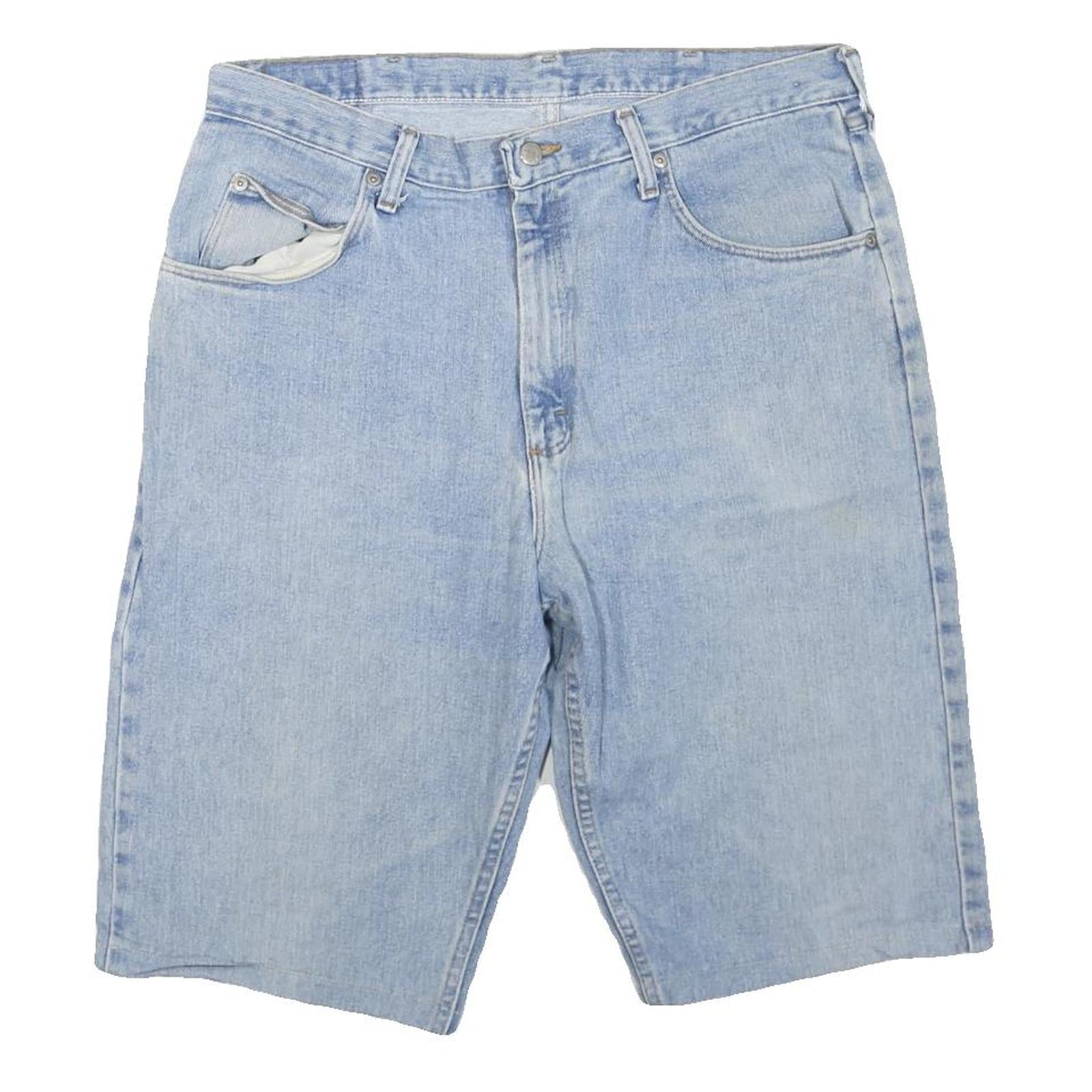 WRANGLER Mens Light Blue Denim Casual Shorts L W36 Classic Fit Refurbished - N/A refurbished available on Cerqular