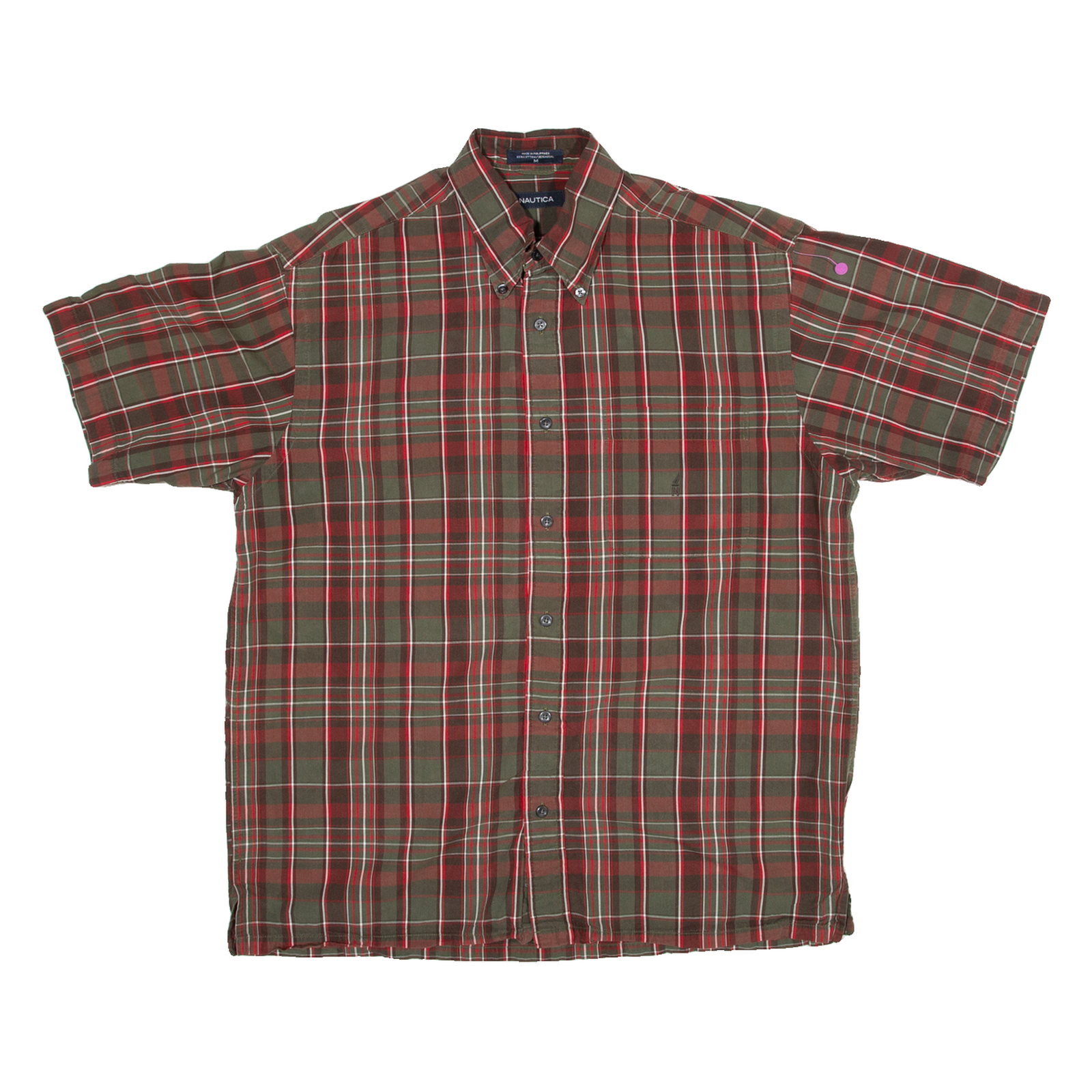 NAUTICA Mens Shirt Green Check M Refurbished - N/A refurbished available on Cerqular