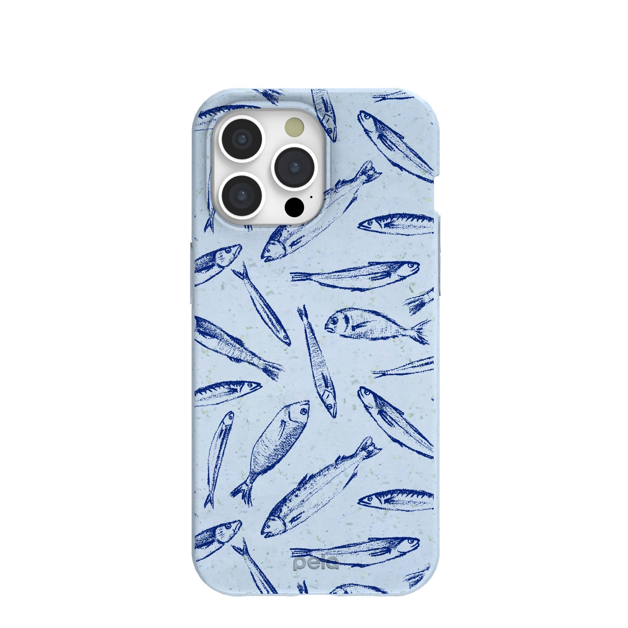 Powder Blue Fishery iPhone 15 Pro Max Case Refurbished - Pela Case refurbished available on Cerqular