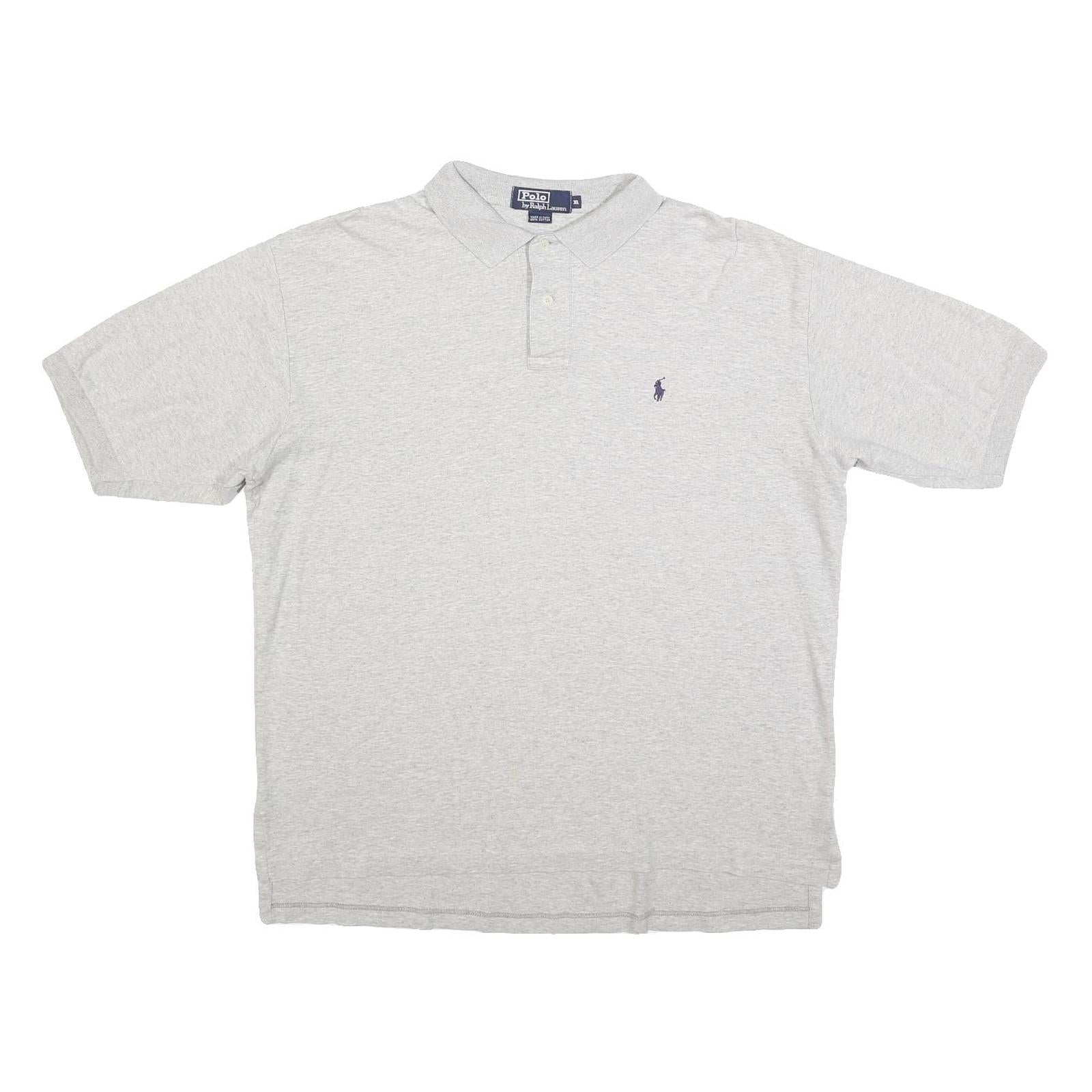 POLO RALPH LAUREN Mens Grey Cotton Blend Short Sleeve Plain XS Polo Shirt Refurbished - N/A refurbished available on Cerqular
