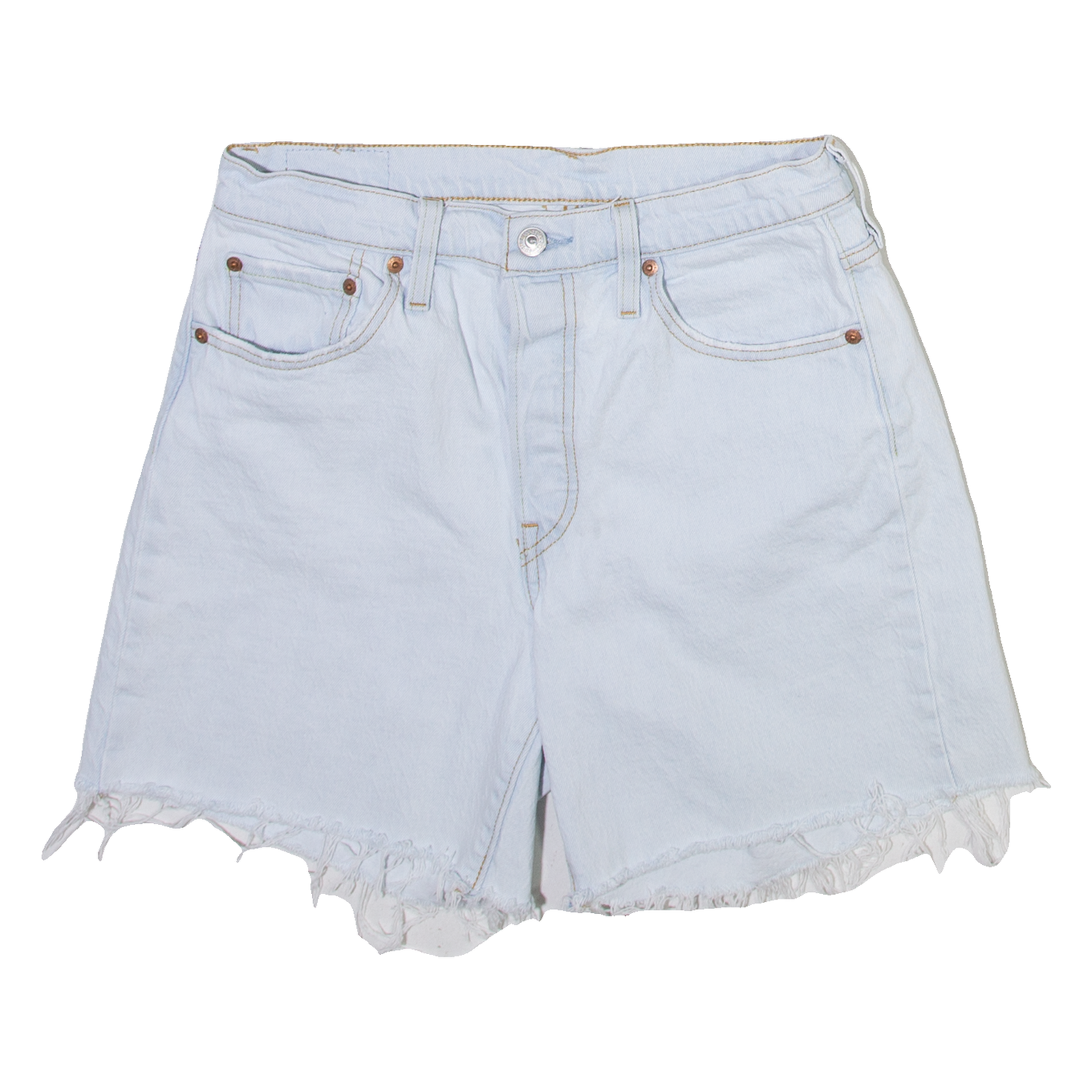 LEVI'S Mens Denim Shorts Blue S W28 Refurbished - N/A refurbished available on Cerqular