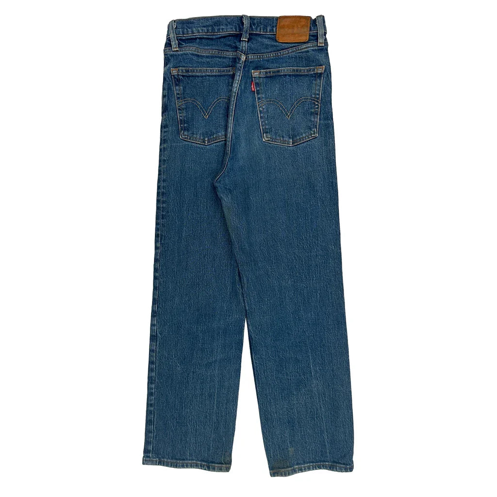Levis Jeans - 26W 30L Blue Denim Refurbished - Thrifted (note: this is a term often used to describe second- refurbished available on Cerqular