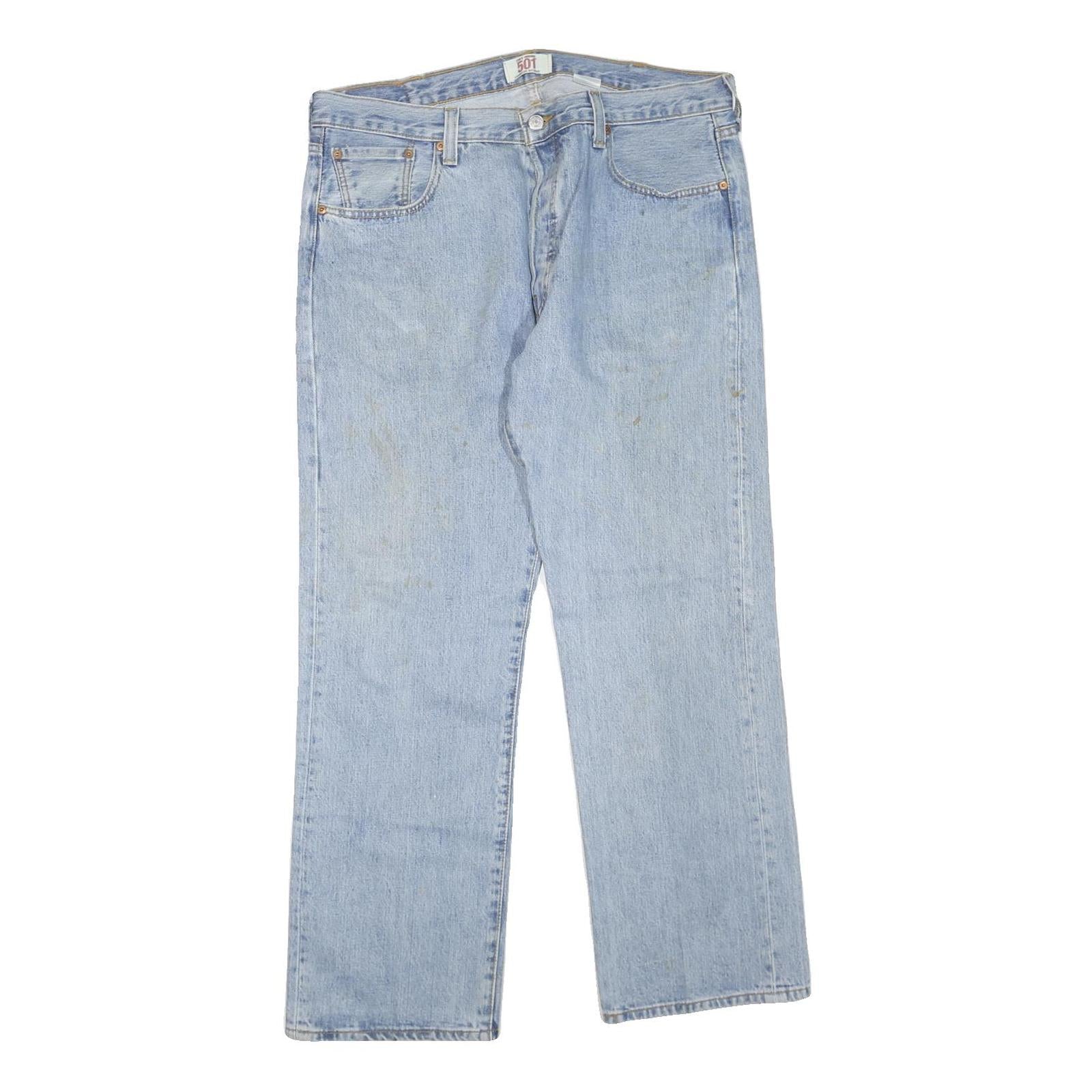 LEVI'S 501 Mens Jeans Blue Regular Straight Denim Light W38 L30 Classic Fit Refurbished - N/A refurbished available on Cerqular