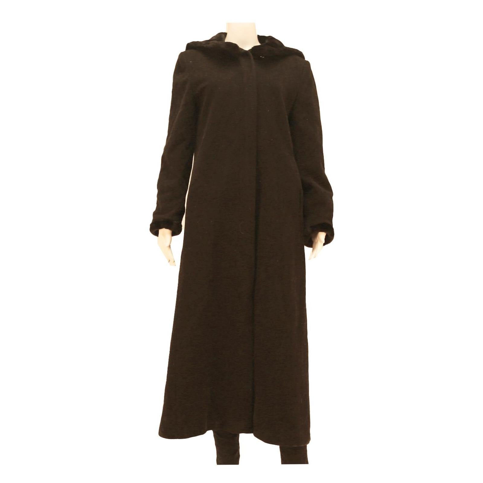 YESSICA Womens Black Button Cotton Blend Long Sleeve Hooded Jacket UK 12 Plain Refurbished - N/A refurbished available on Cerqular