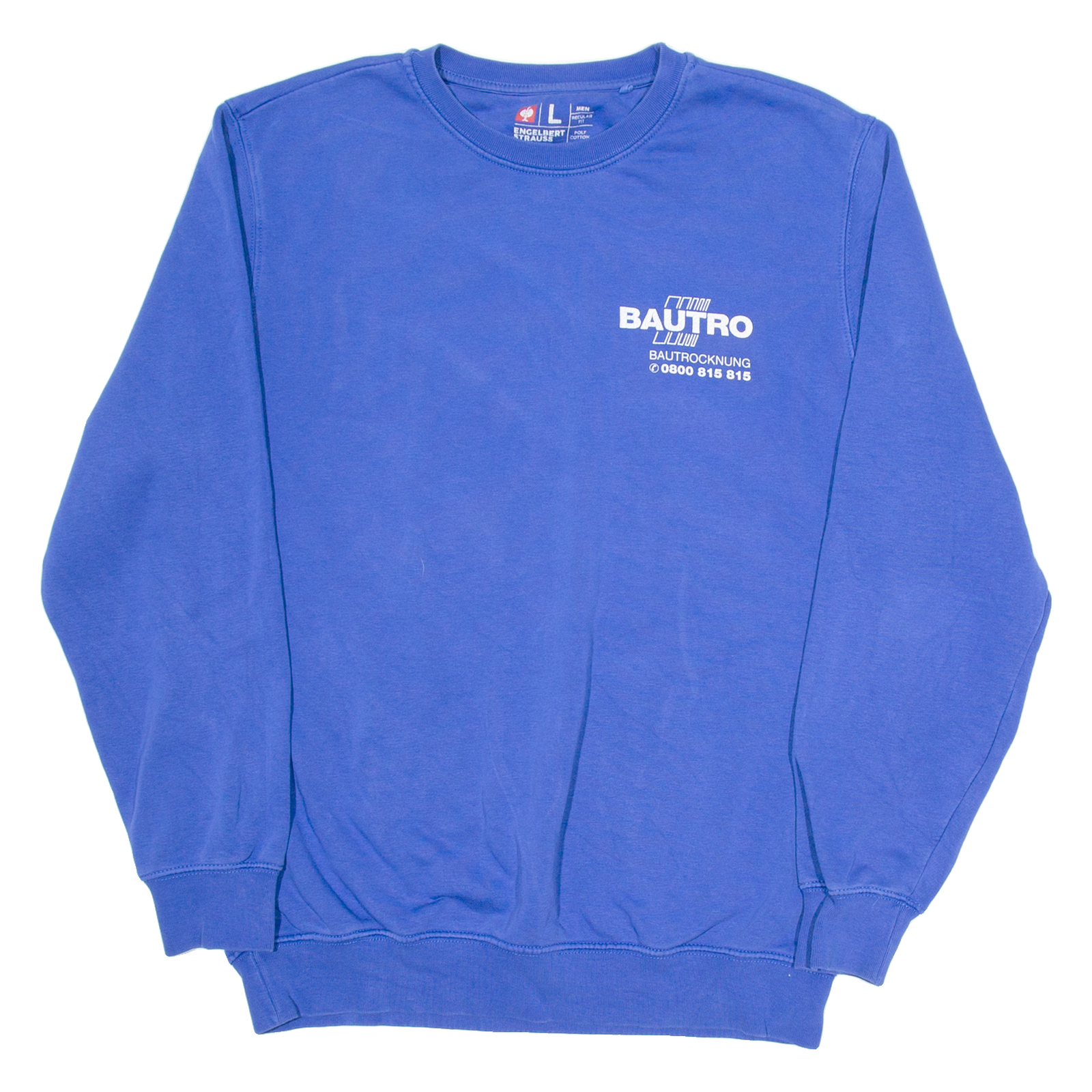 ENGELBERT STRAUSS Bautro Mens Sweatshirt Blue L Refurbished - N/A refurbished available on Cerqular