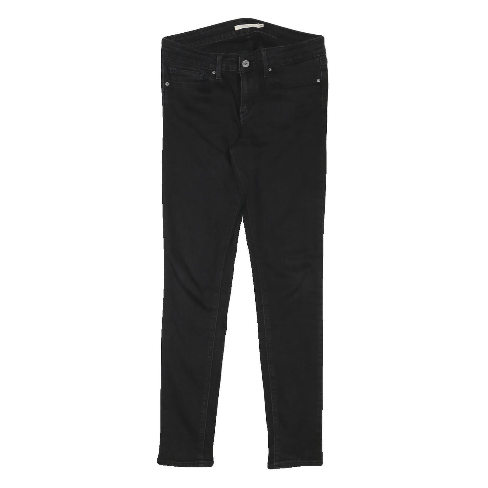 LEVI'S 711 Womens Jeans Black Slim Skinny Denim W28 L29 Zip Cotton Blend Refurbished - N/A refurbished available on Cerqular