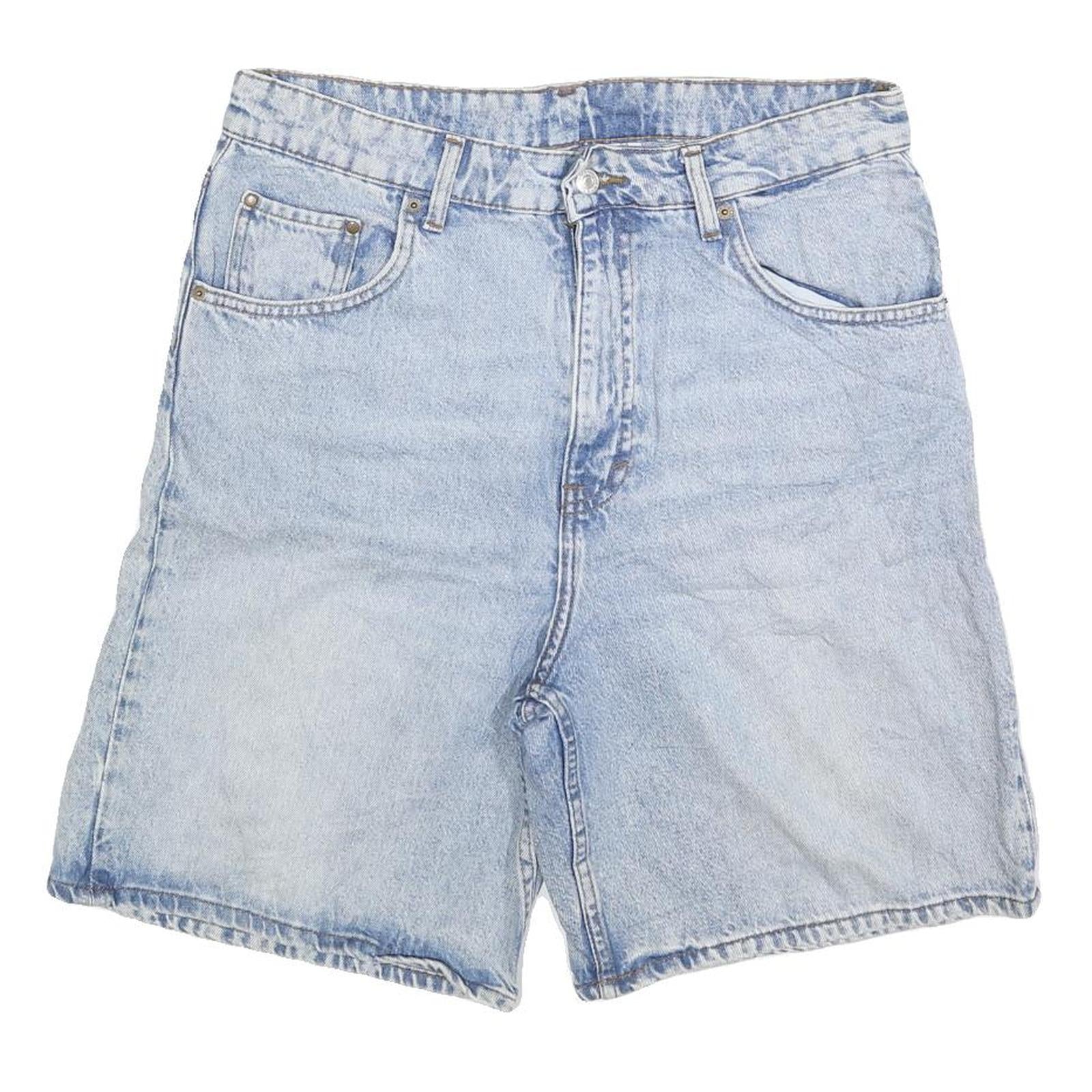 H&M Womens Denim Blue Casual Shorts L W34 Cotton Blend Summer Wear Refurbished - N/A refurbished available on Cerqular