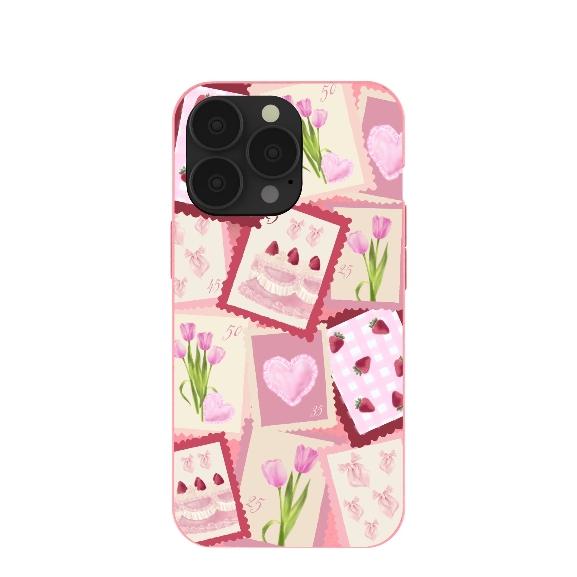 Bubblegum Pink Love Letters iPhone 13 Pro Case Refurbished - Pela Case refurbished available on Cerqular