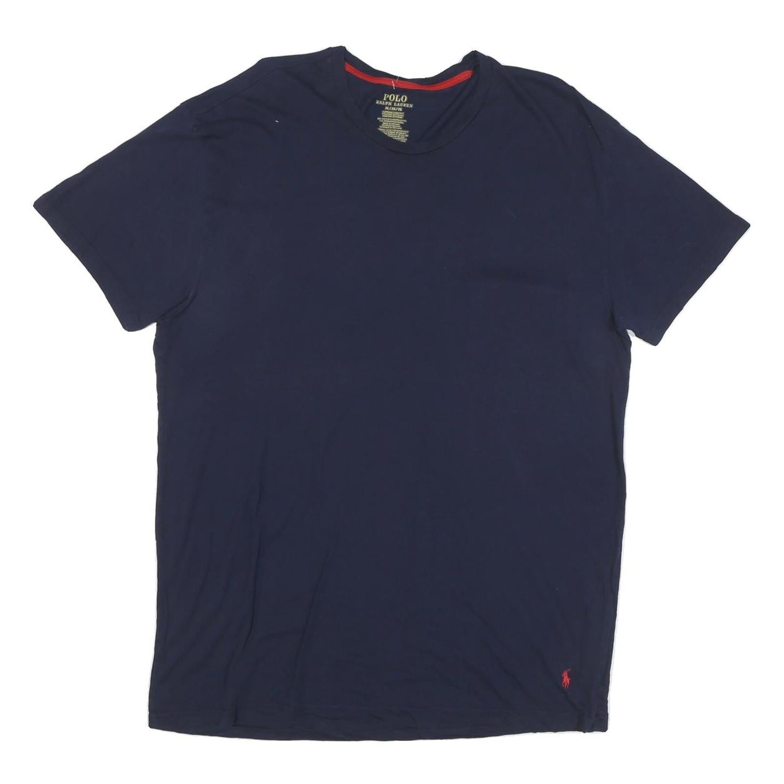 POLO RALPH LAUREN Mens Navy Blue T-Shirt XL Short Sleeve Crew Neck Classic Refurbished - N/A refurbished available on Cerqular